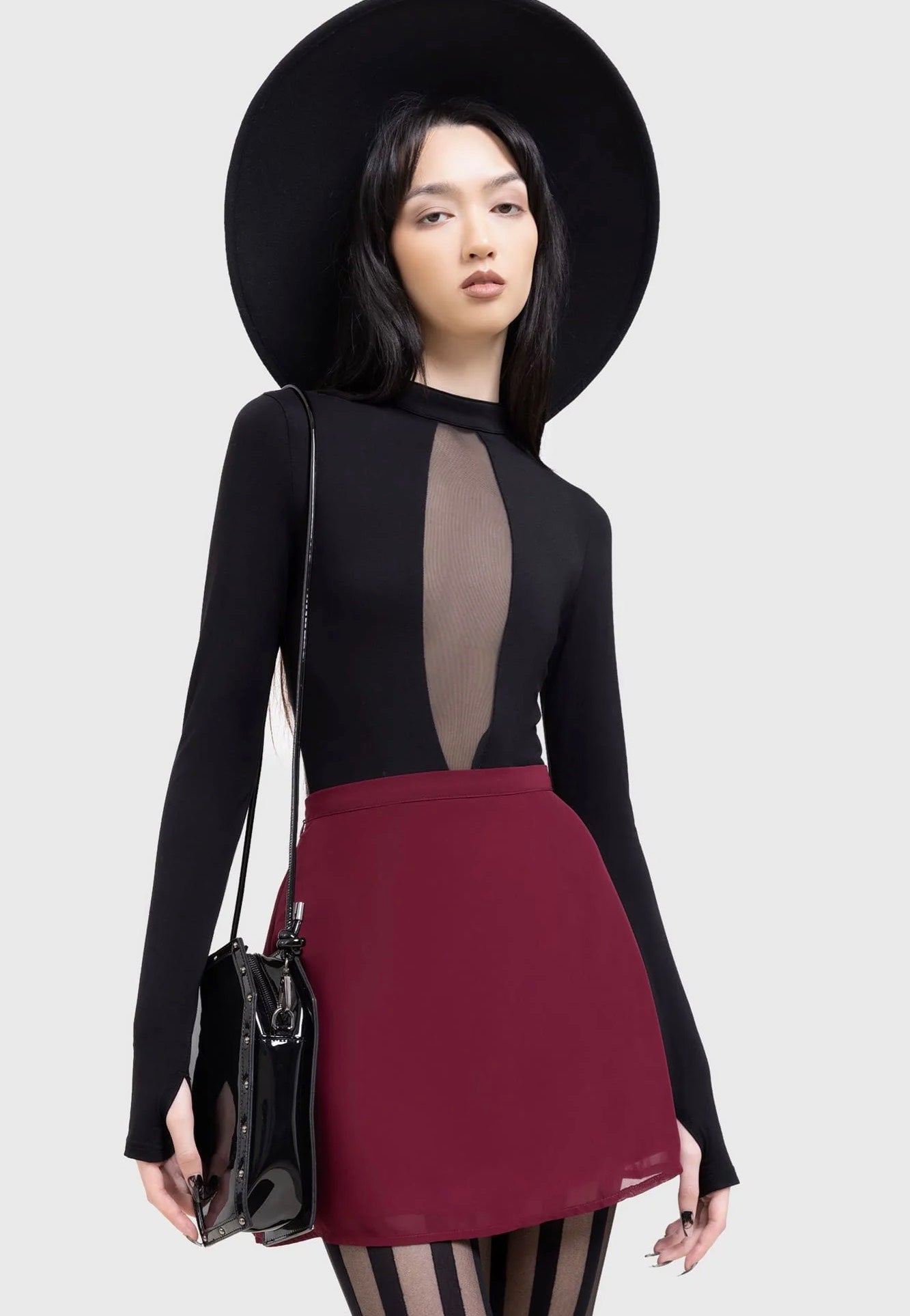 Killstar x Kihilist - Crimson Oracle Burgundy - Skirt | Women-Image