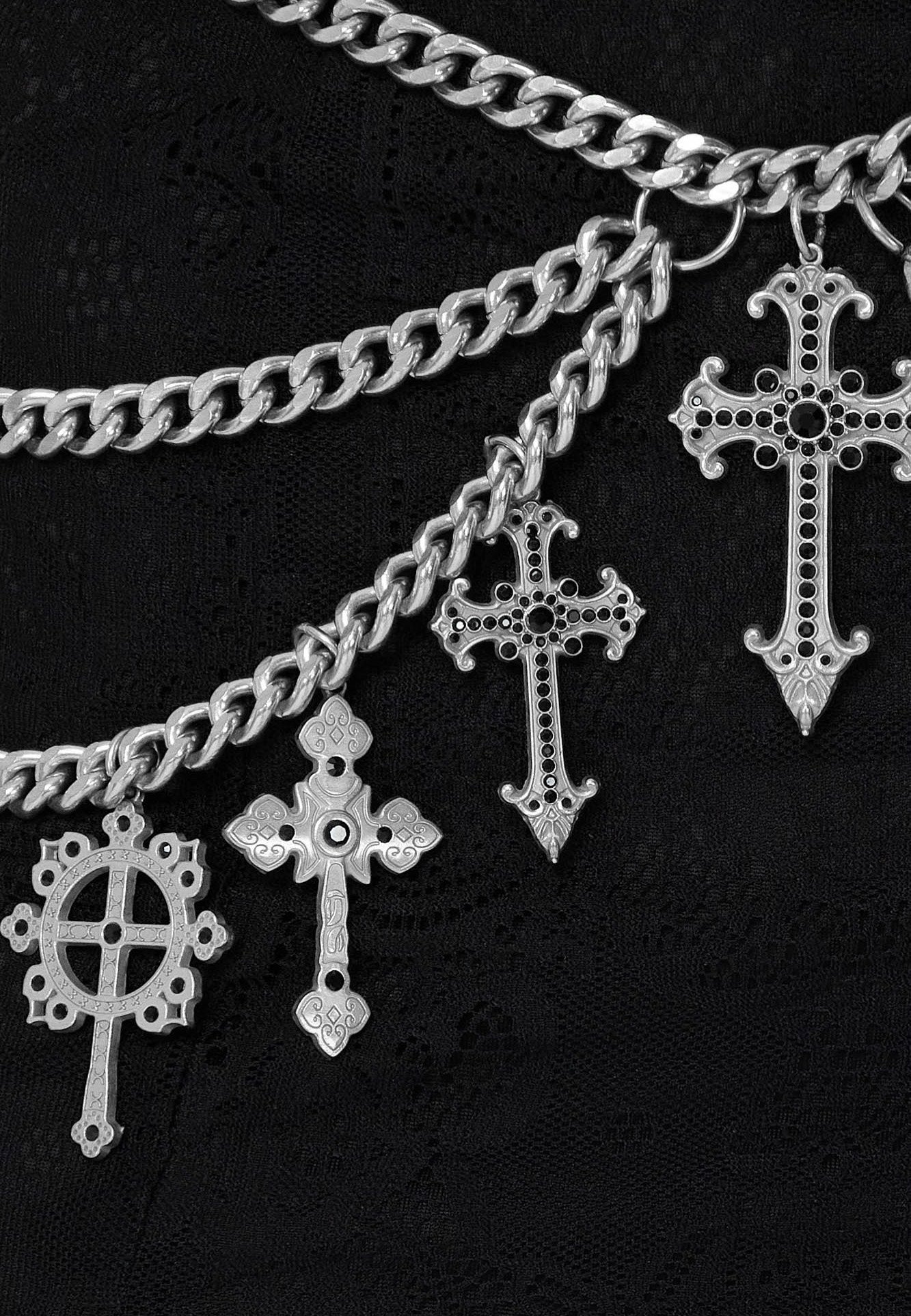 Killstar - Crucifix Chain Silver - Belt | Neutral-Image
