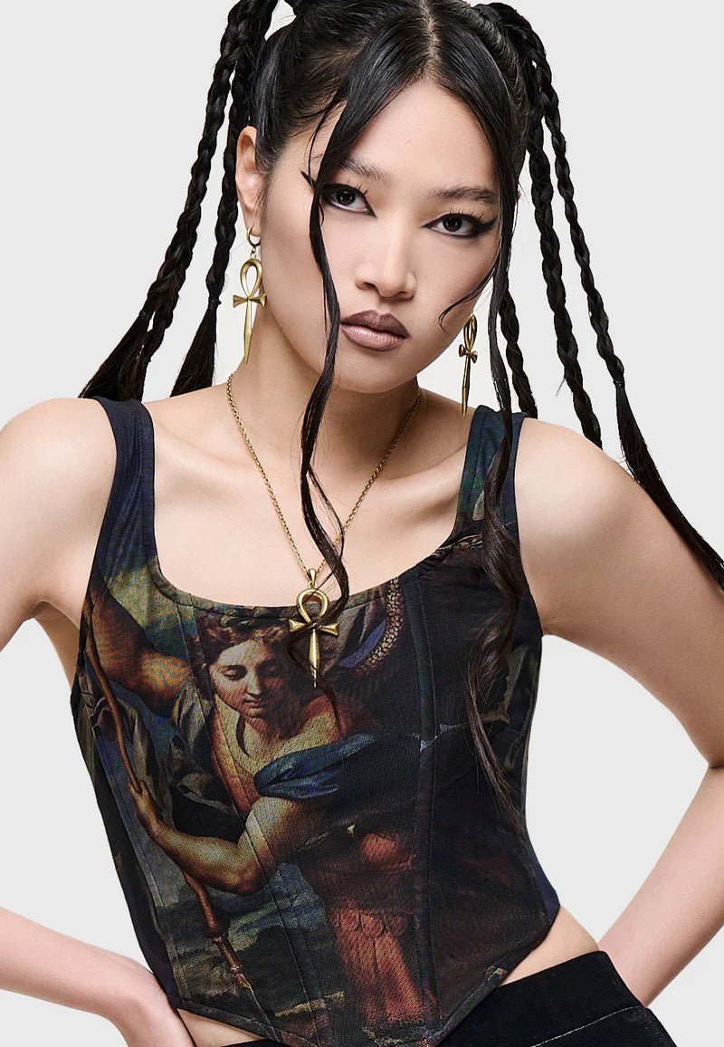Killstar Crypt Garden Corset Black Corset