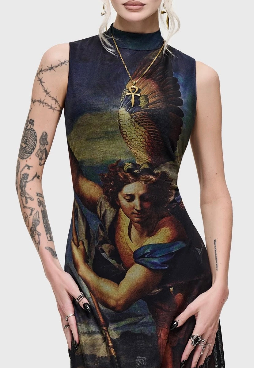 Killstar Crypt Garden Maxi Dress Black Dress