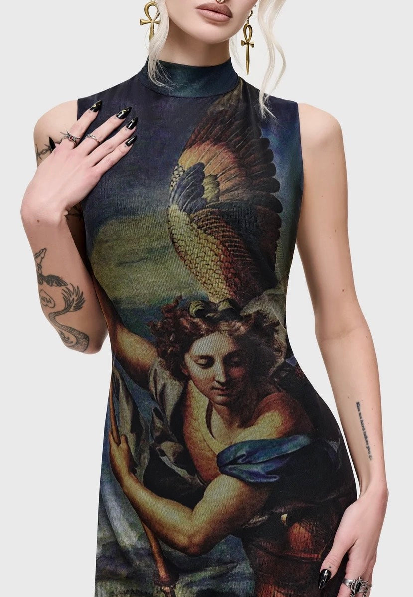 Killstar Crypt Garden Maxi Dress Black Dress