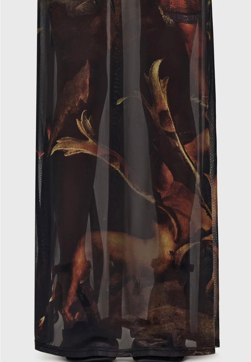 Killstar Crypt Garden Maxi Dress Black Dress