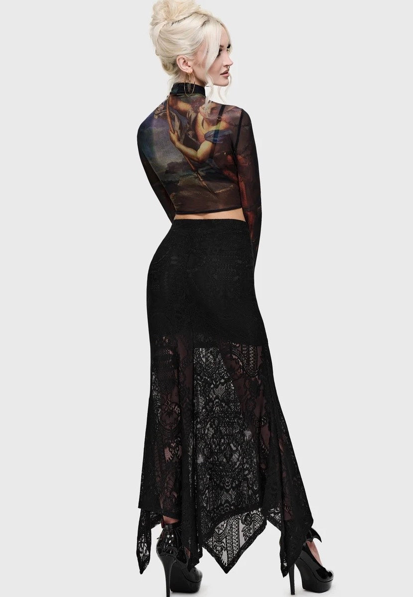 Killstar Crypt Garden Top Black Longsleeve