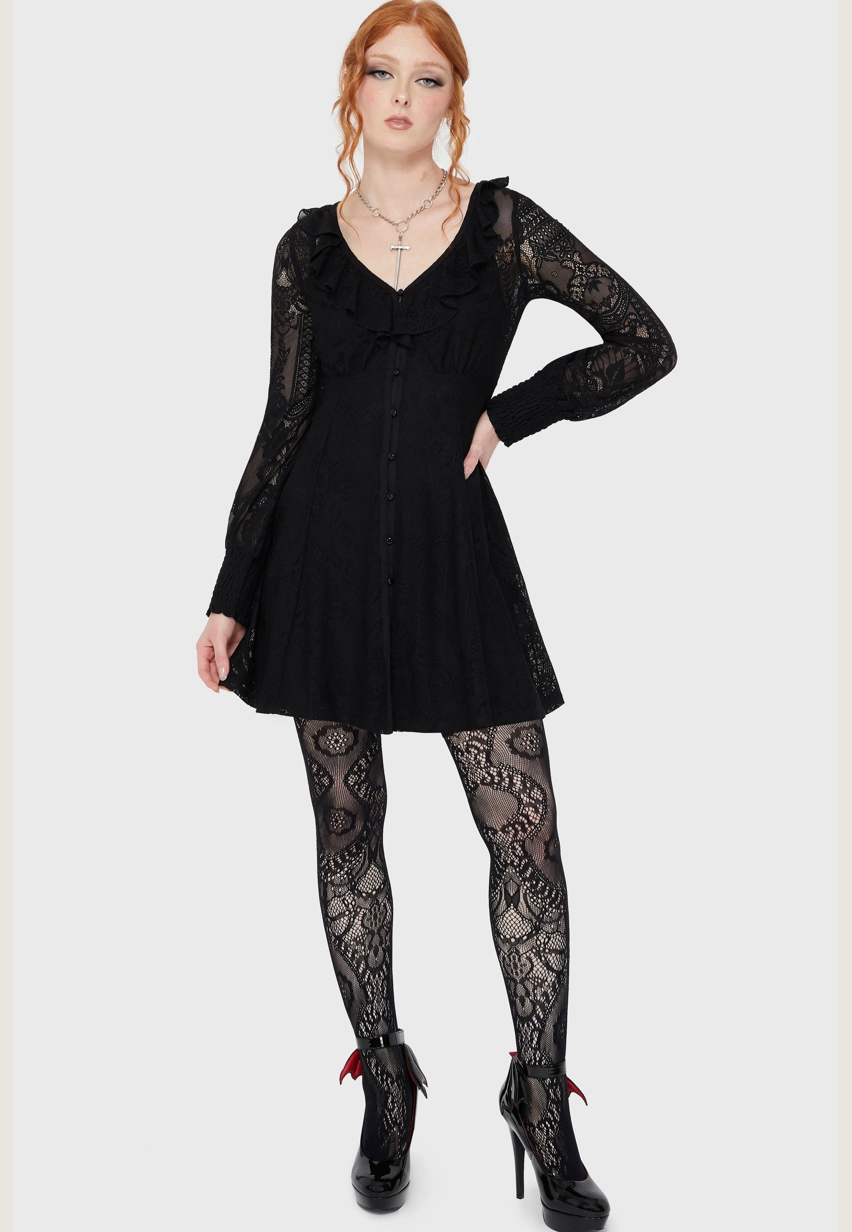 Killstar - Cybele Lace Black - Dress | Women-Image