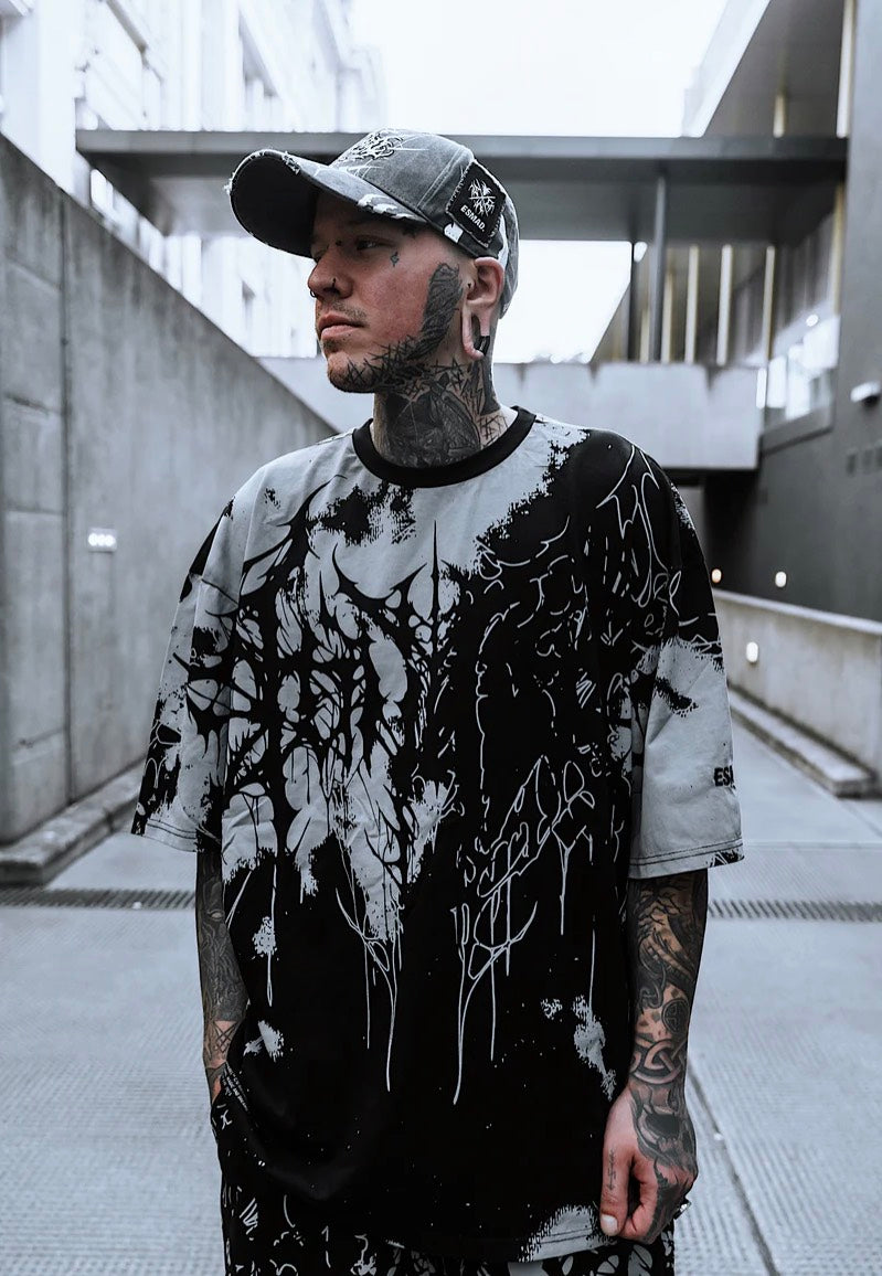Stay Cold Apparel - Daggerwave Oversized Grey Dye - T-Shirt | Men-Image