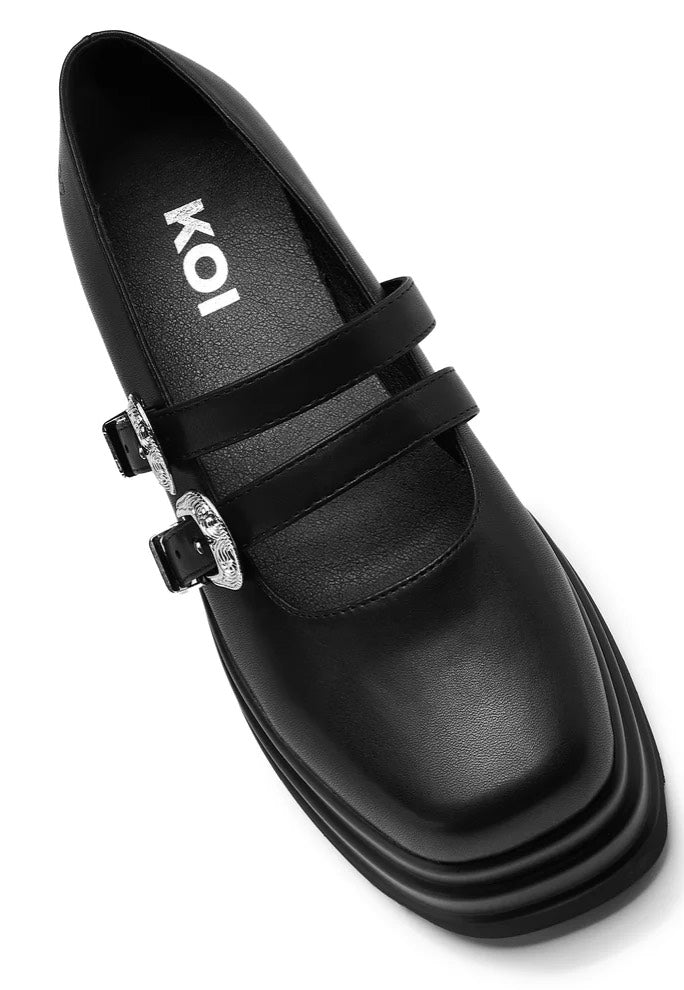 Koi Footwear - Damona Trident Ornate Buckle Mary Janes - Heels | Women-Image