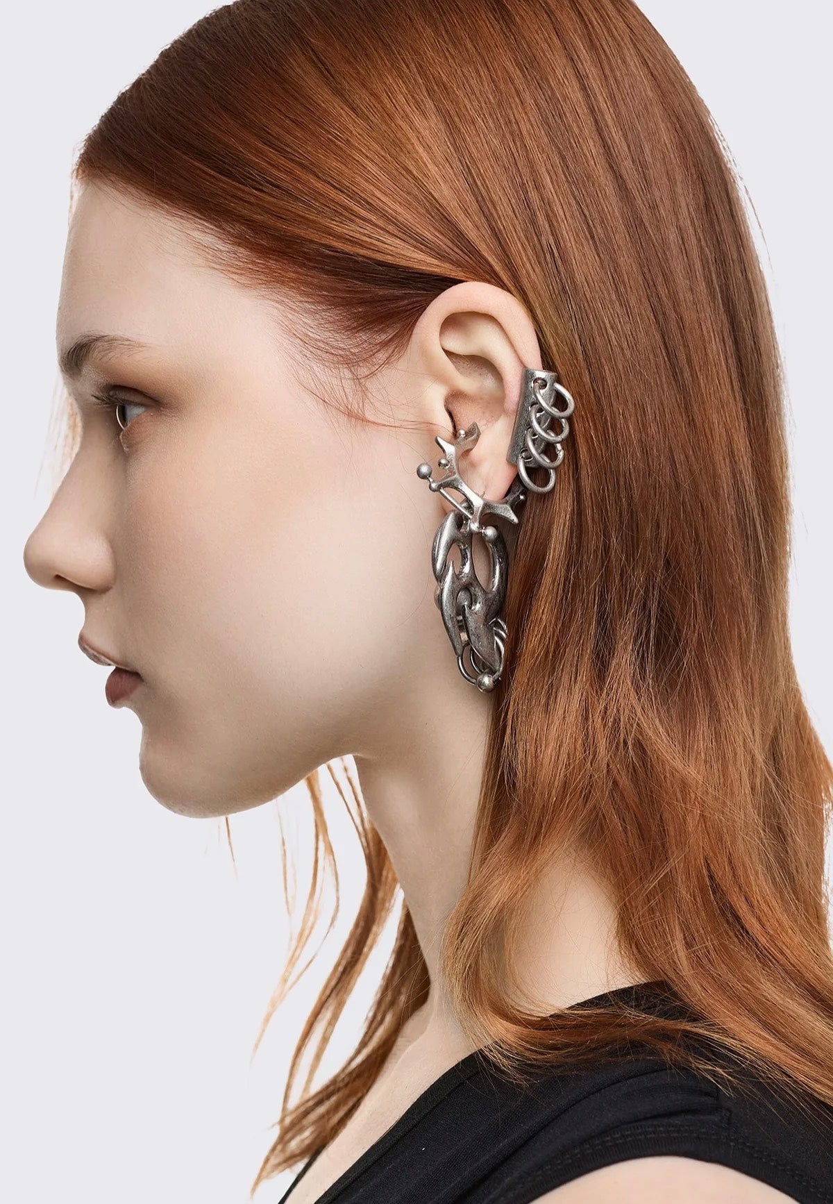 Minga London - Dark Tribal Silver - Earrings | Women-Image