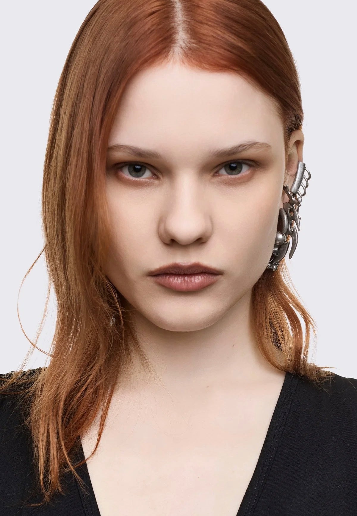 Minga London - Dark Tribal Silver - Earrings | Women-Image