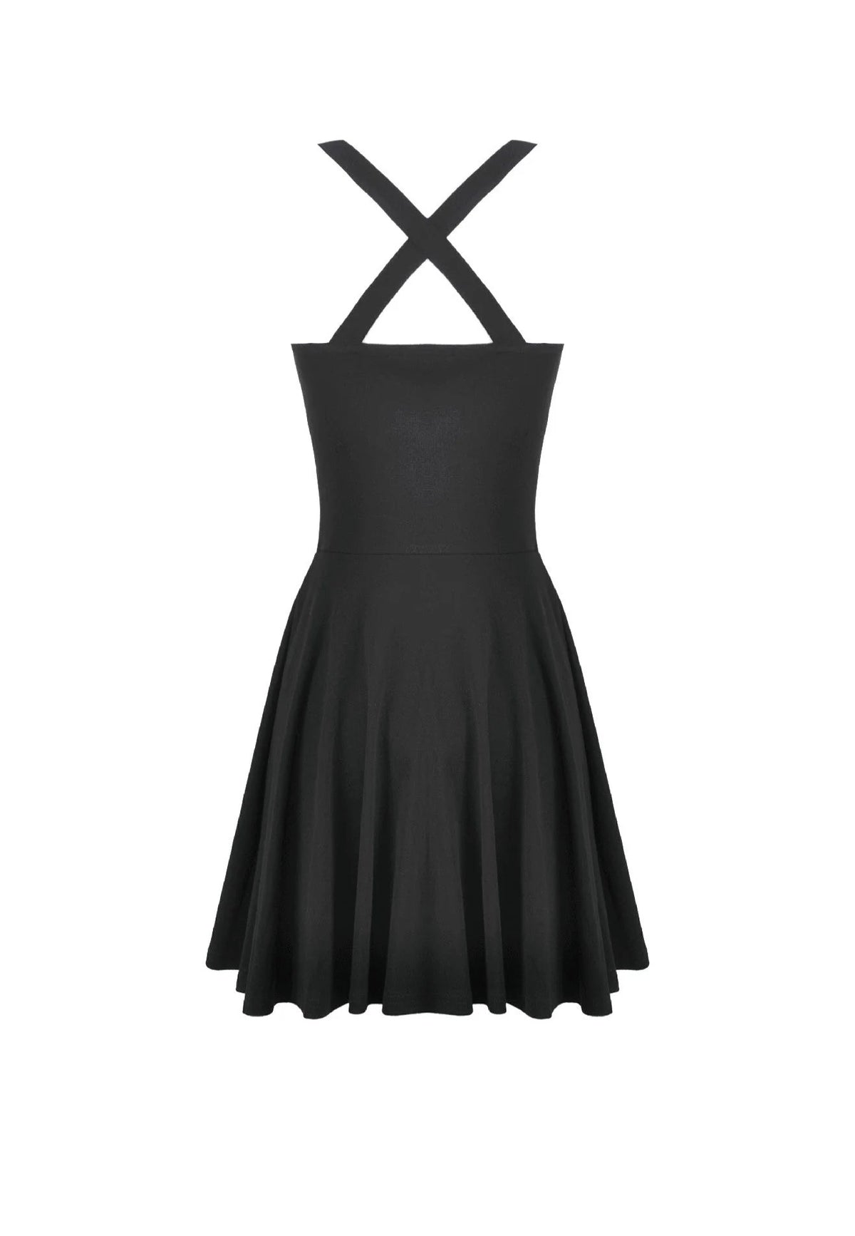 Dark In Love Dark Punk Style Cut Out Cross Straps Vestido