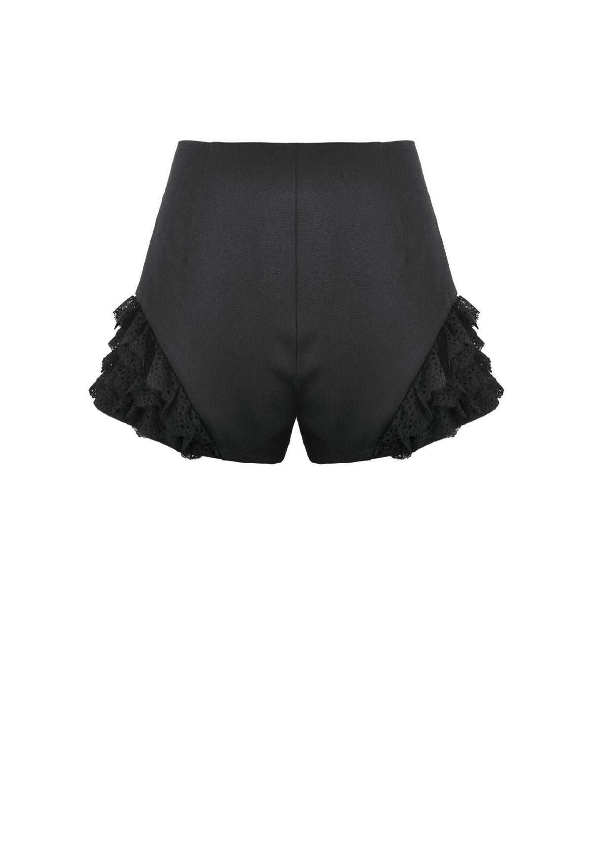 Dark In Love Night Ban Dark Punk Cross Zipper Metal Buckle Lace Shorts