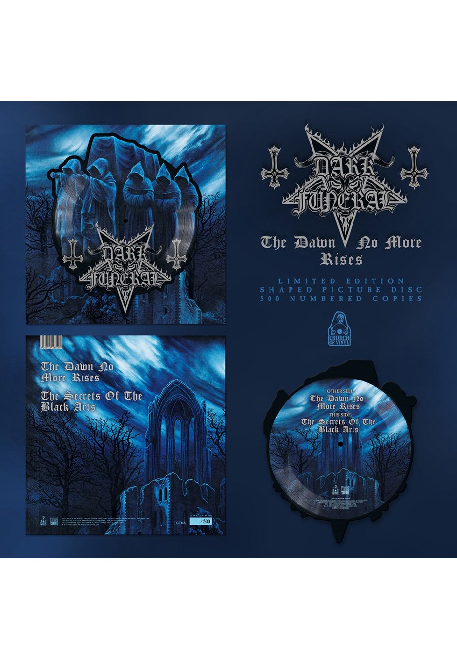 Dark Funeral - The Dawn No More Rises Shape - Colored Mini Vinyl
