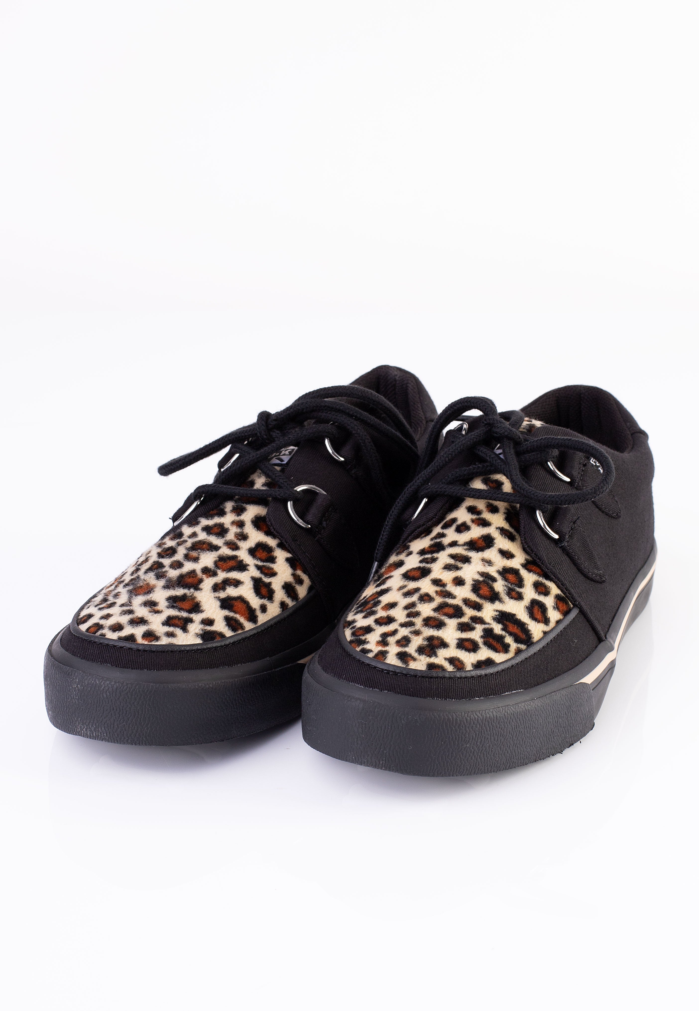 T.U.K. - Creeper Black Leopard/Canvas Upper - Girl Shoes