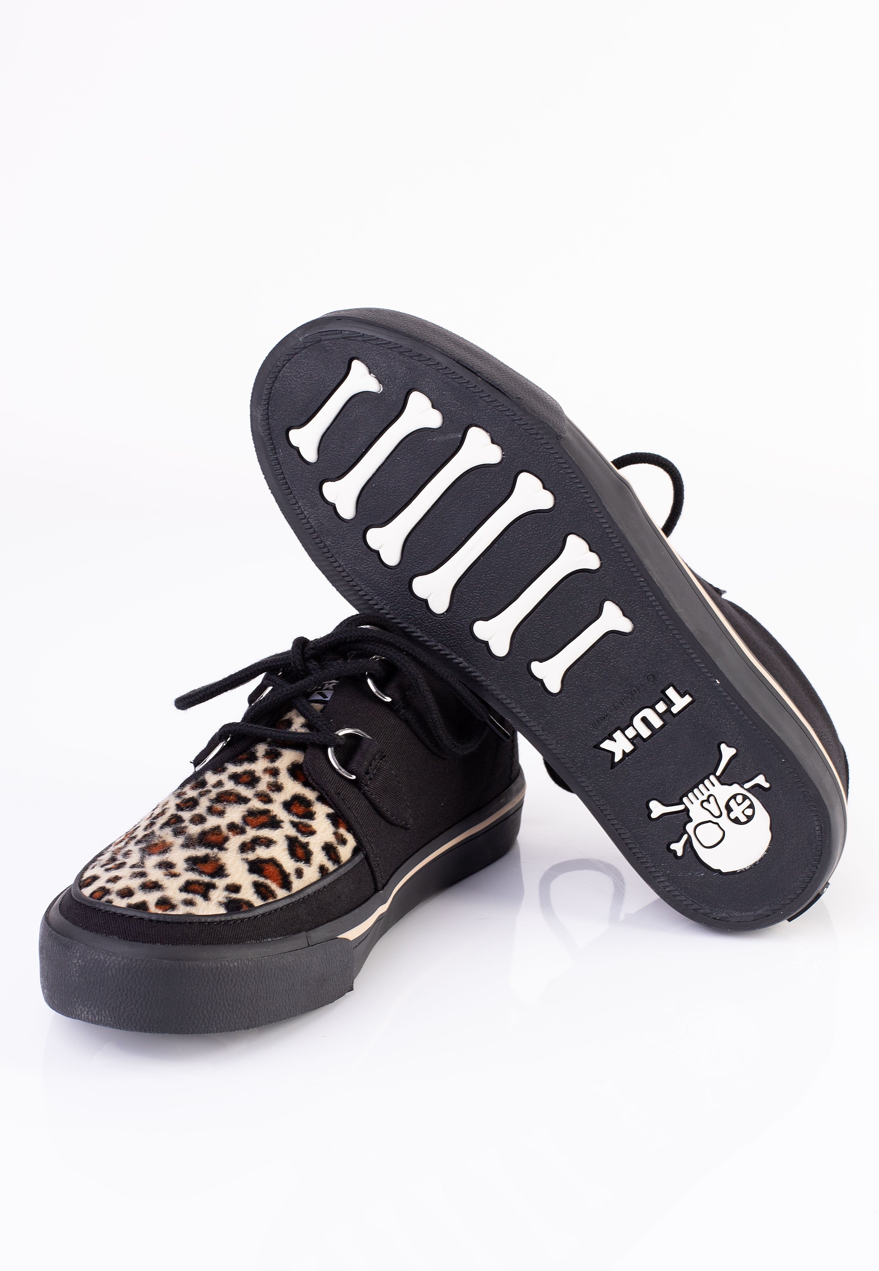 T.U.K. - Creeper Black Leopard/Canvas Upper - Girl Shoes