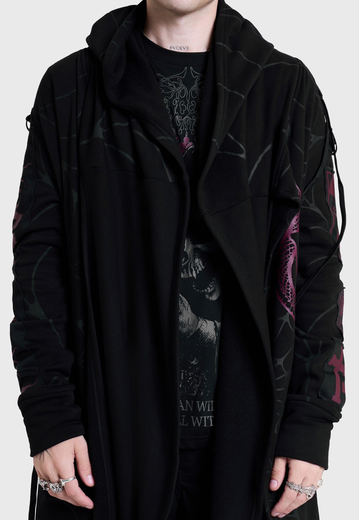 Killstar x Motionless in White Dead As F**K Assassins Long Cardi Black Cardigan