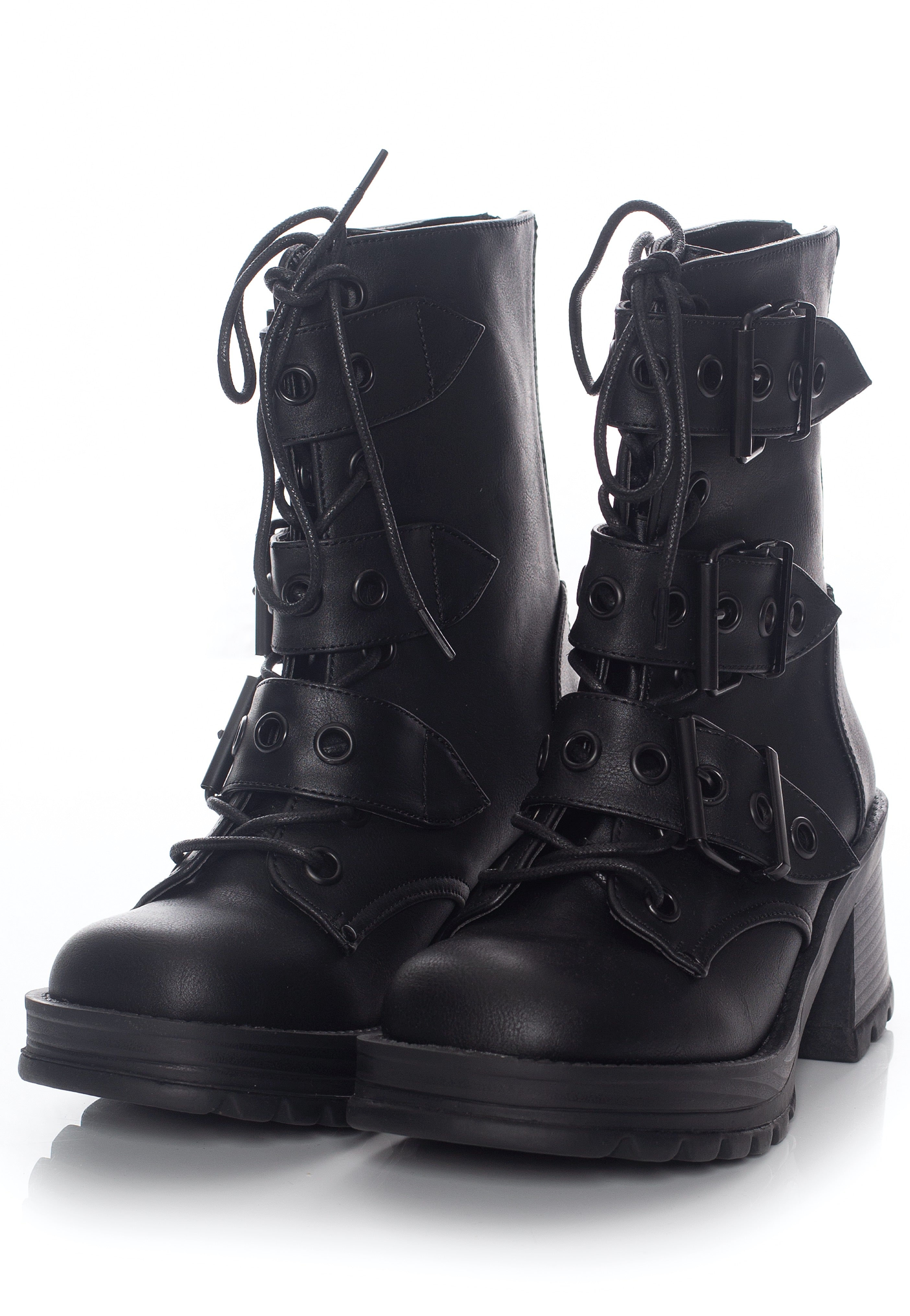 DemoniaCult - Bratty 118 Black Vegan Leather - Girl Shoes | Women-Image