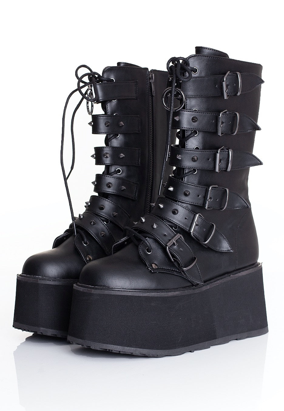 DemoniaCult - Damned Black Vegan Leather - Girl Shoes