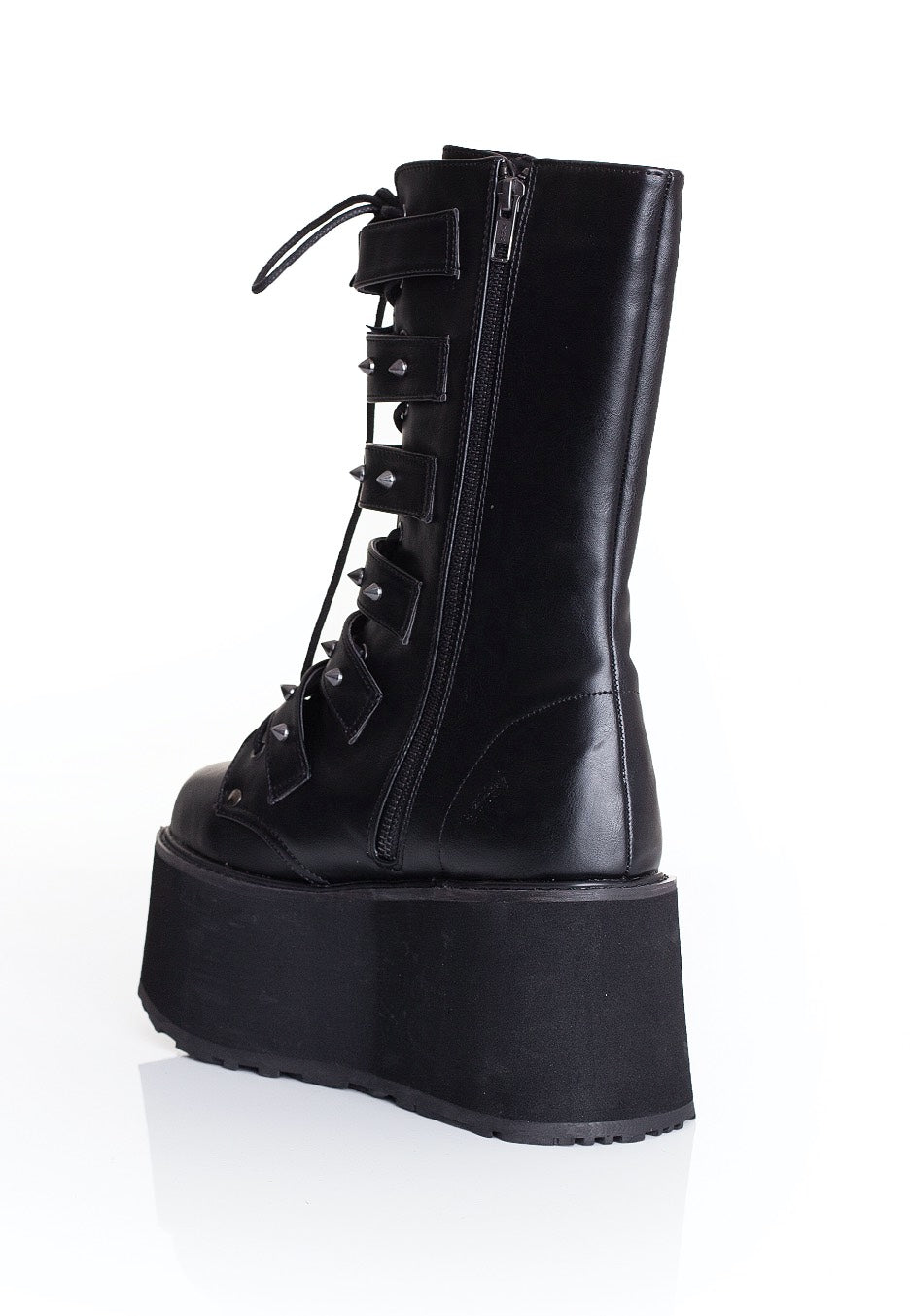 DemoniaCult - Damned Black Vegan Leather - Girl Shoes