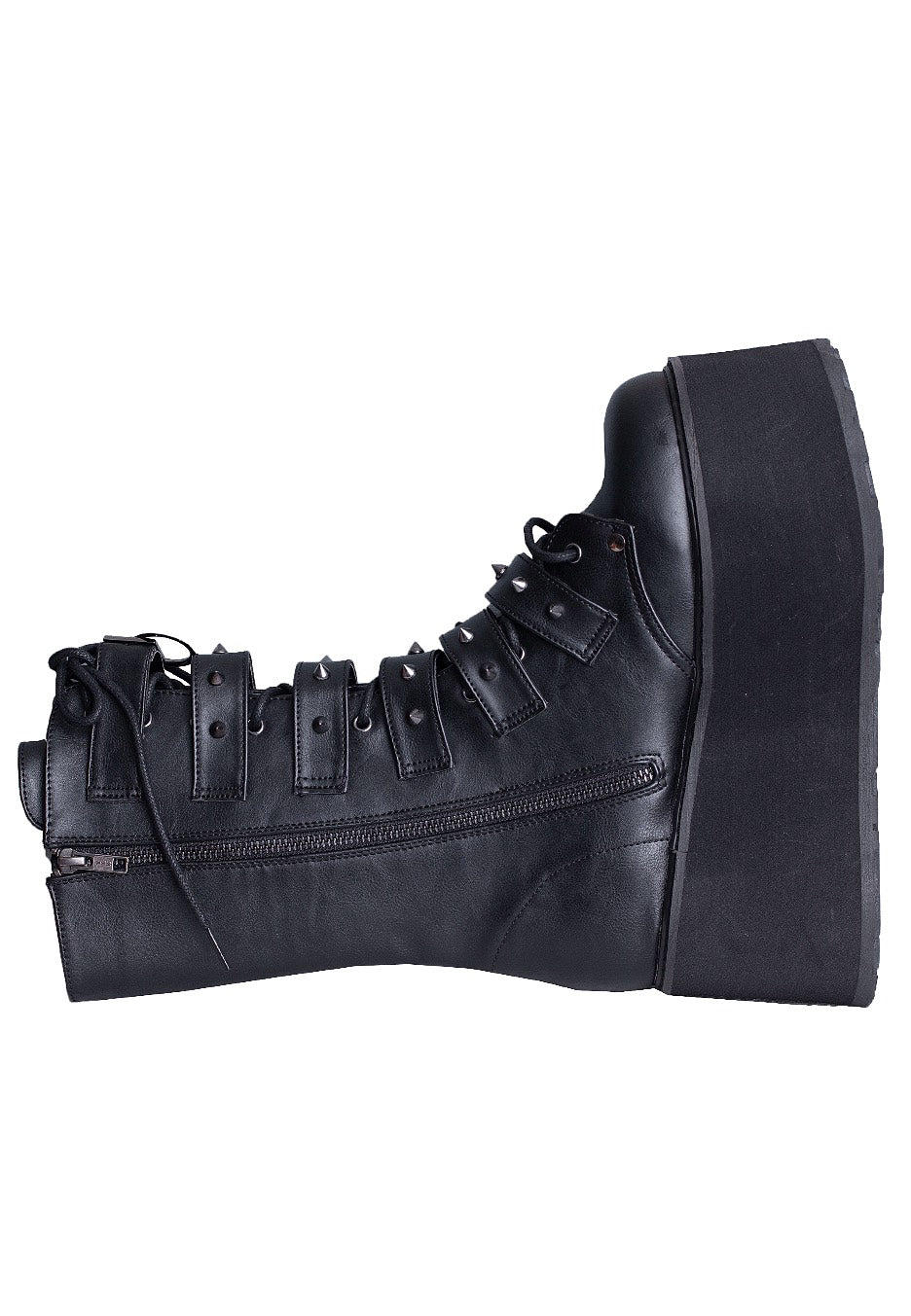 DemoniaCult - Damned Black Vegan Leather - Girl Shoes