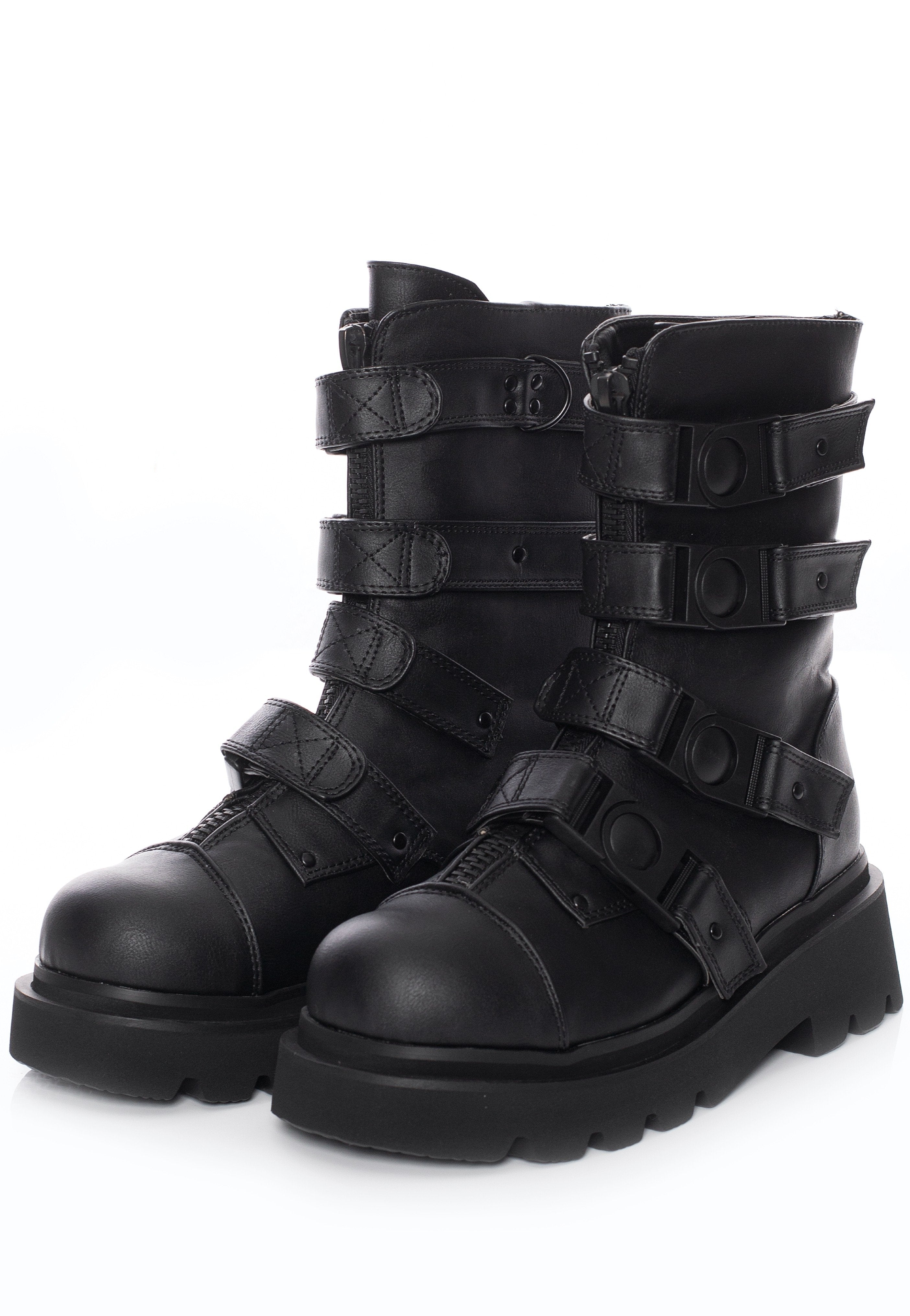 DemoniaCult - Renegade 55 Black Vegan Leather - Girl Shoes