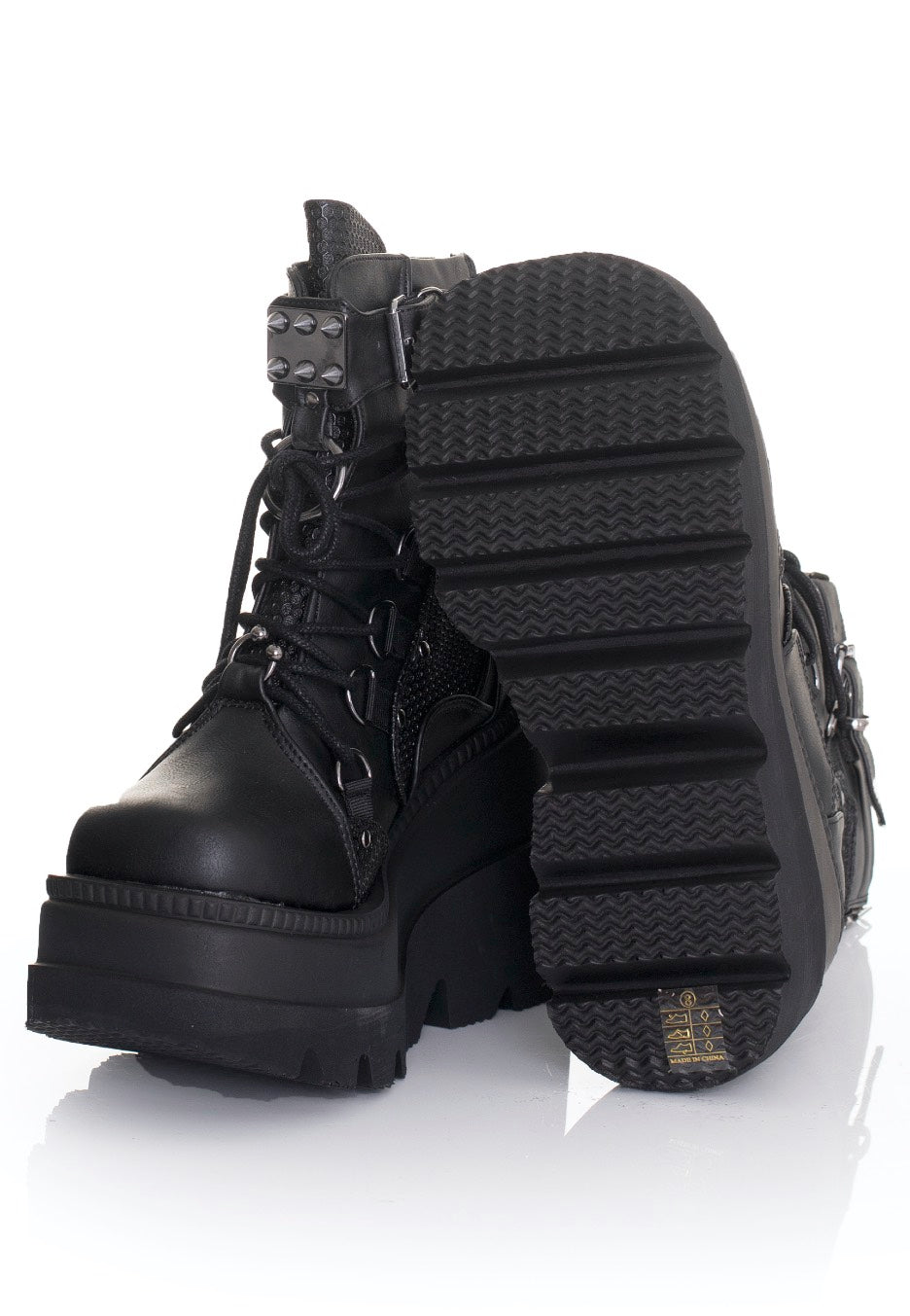 DemoniaCult - Shaker 60 Black Vegan Leather - Girl Shoes | Nuclear