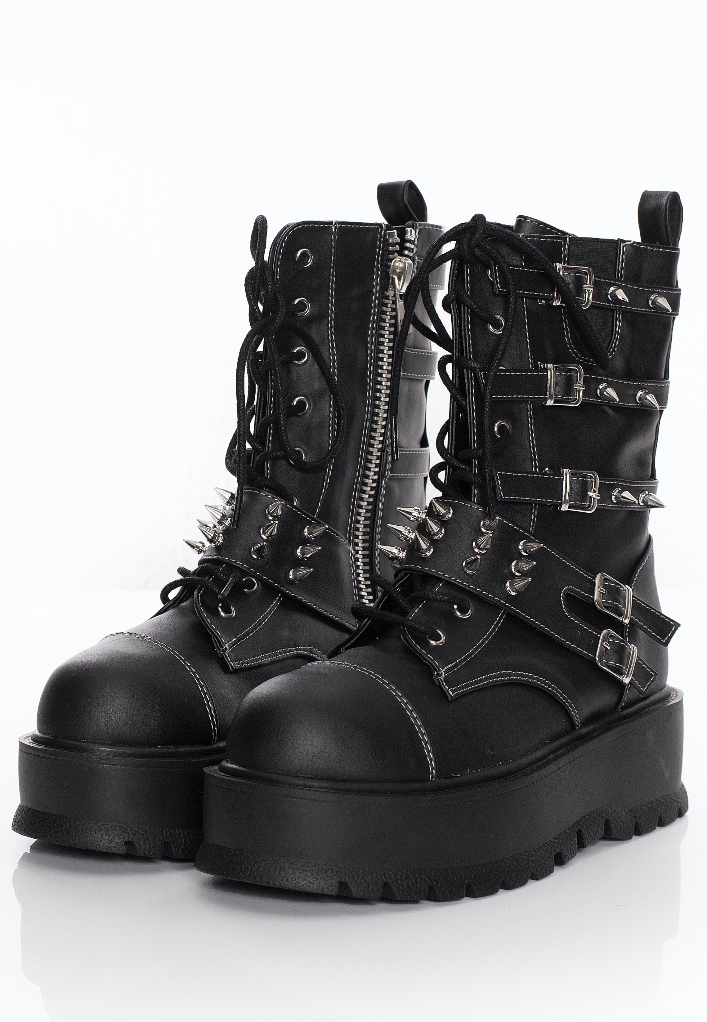 DemoniaCult - Slacker 165 Black Vegan Leather - Girl Shoes