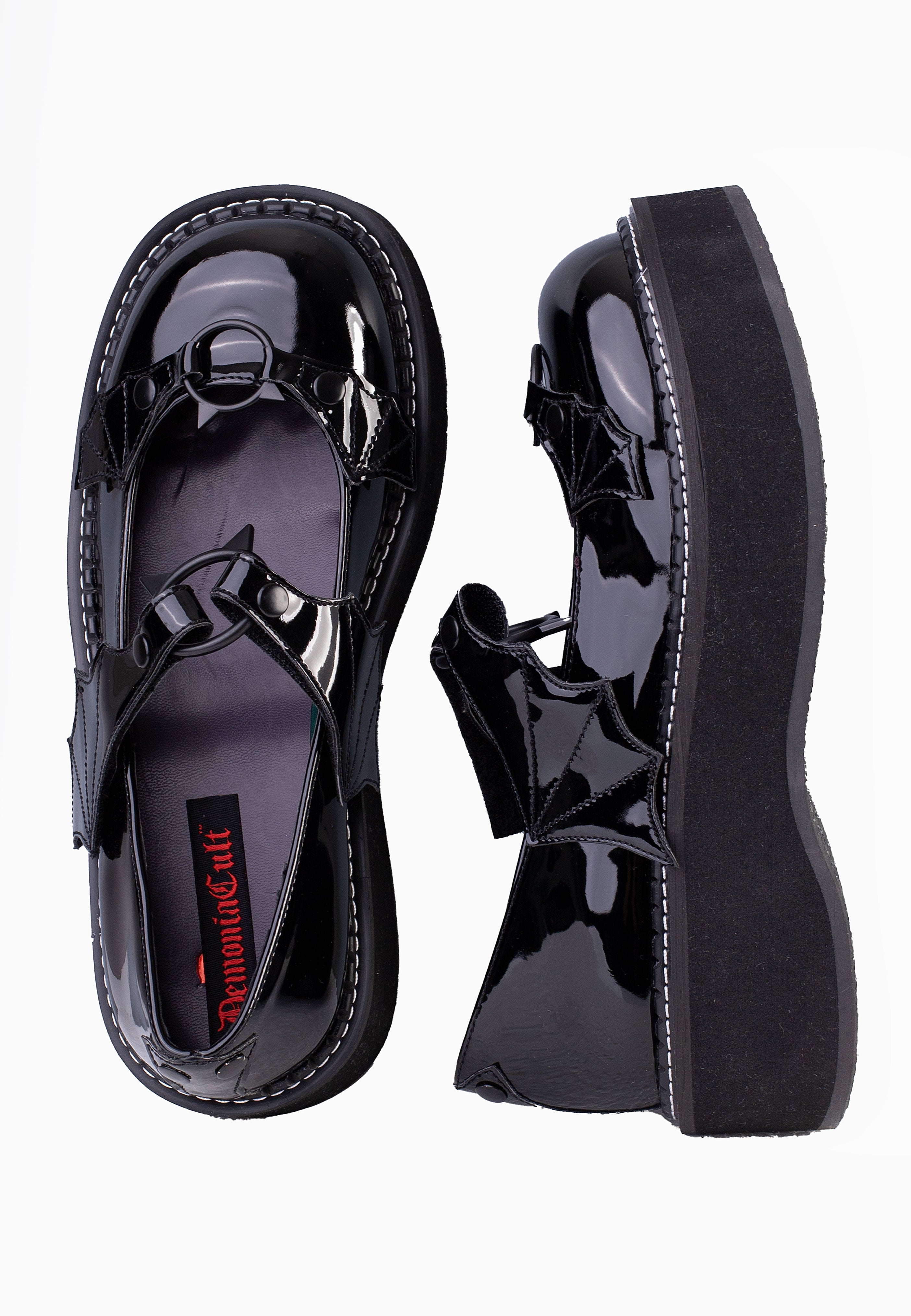 DemoniaCult - Emily 23 Black Pat - Girl Shoes