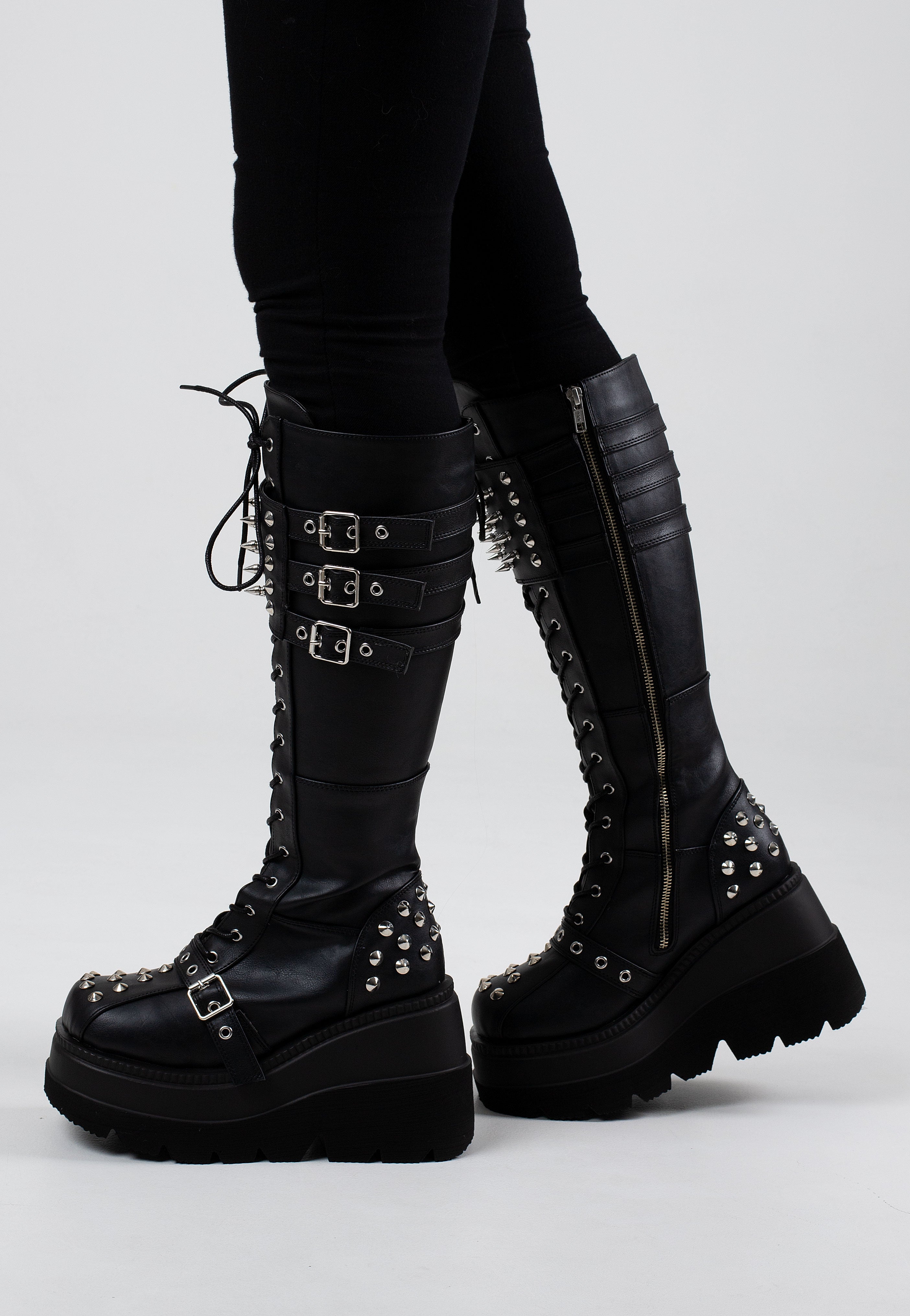DemoniaCult - Shaker 225 Black Vegan Leather - Girl Shoes
