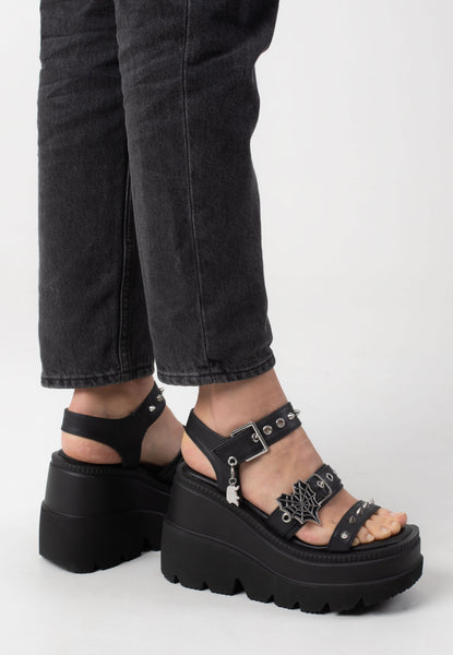 DemoniaCult - Wedge PF Ankle Strap - Girl Sandals | Nuclear