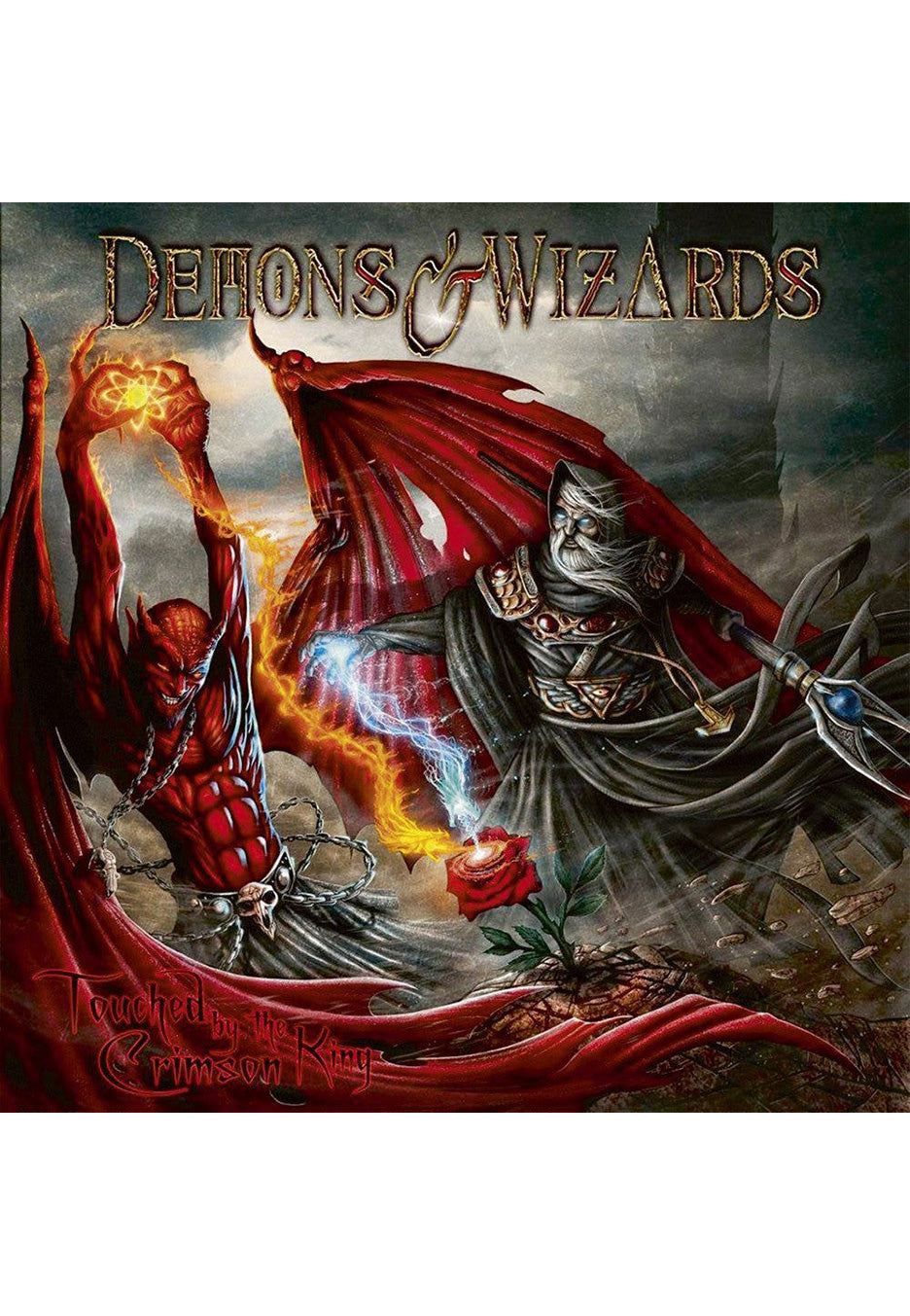 Demons & Wizards - Touched By The Crimson King Silver/Black - Marbled 2 Vinyl