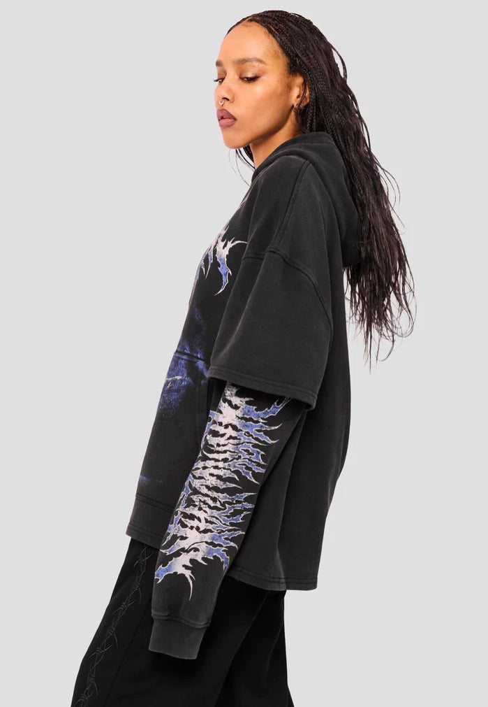 Mary Wyatt - Descent Oversized Layered Black - Hoodie | Women-Image