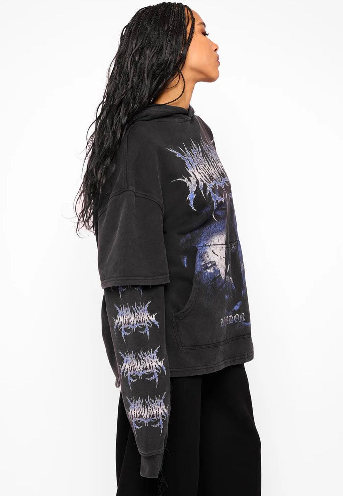 Mary Wyatt - Descent Oversized Layered Black - Hoodie | Women-Image