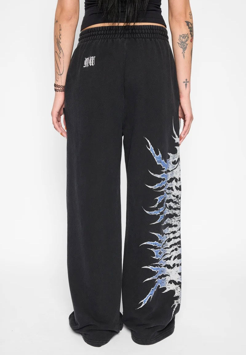 Mary Wyatt Descent Wide Leg Black Pantalons de jogging