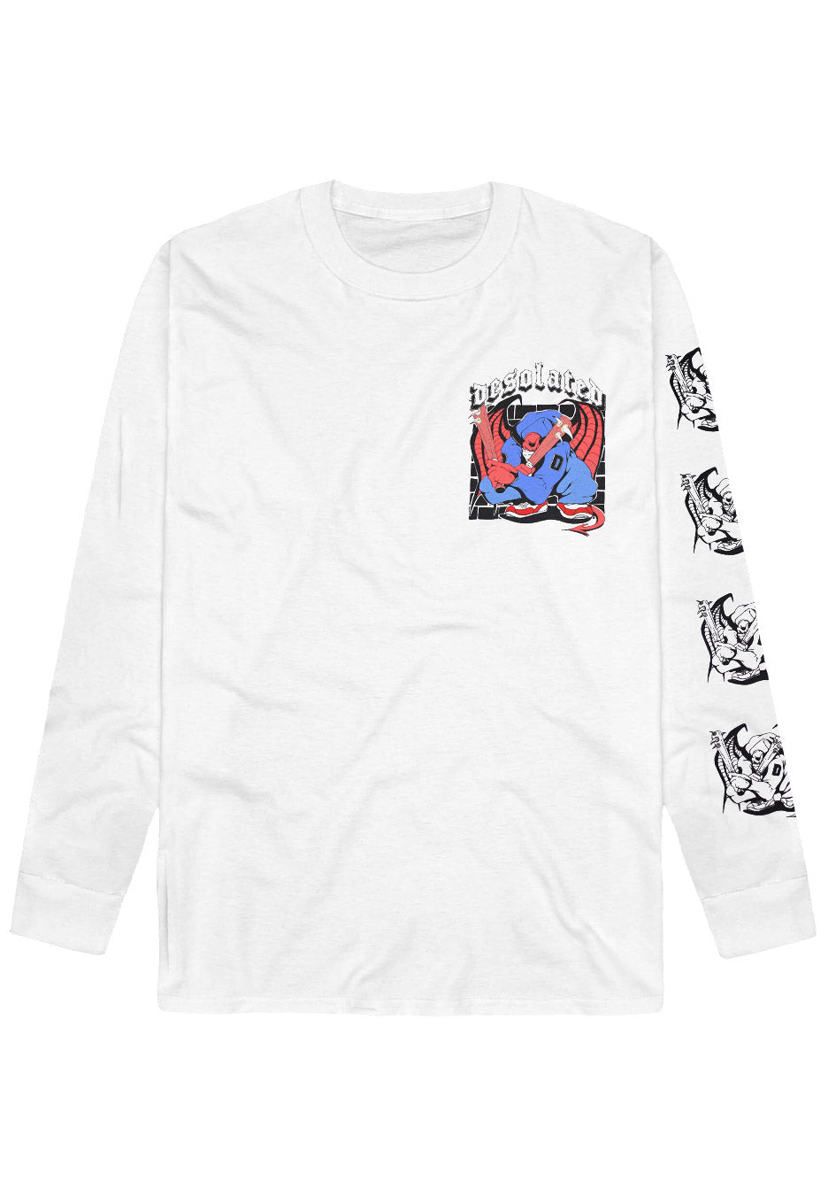 Desolated - Devil Crew White - Longsleeve | Neutral-Image