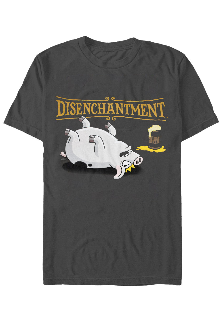 Disenchantment - Pig Charcoal Grey - T-Shirt | Neutral-Image