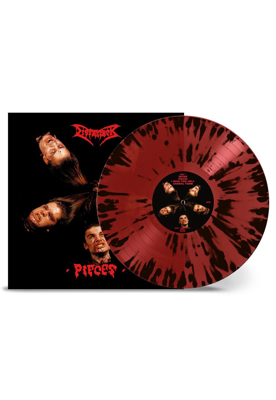 Dismember - Pieces (Reissue) Transparent Red/Black - Splattered Mini Vinyl