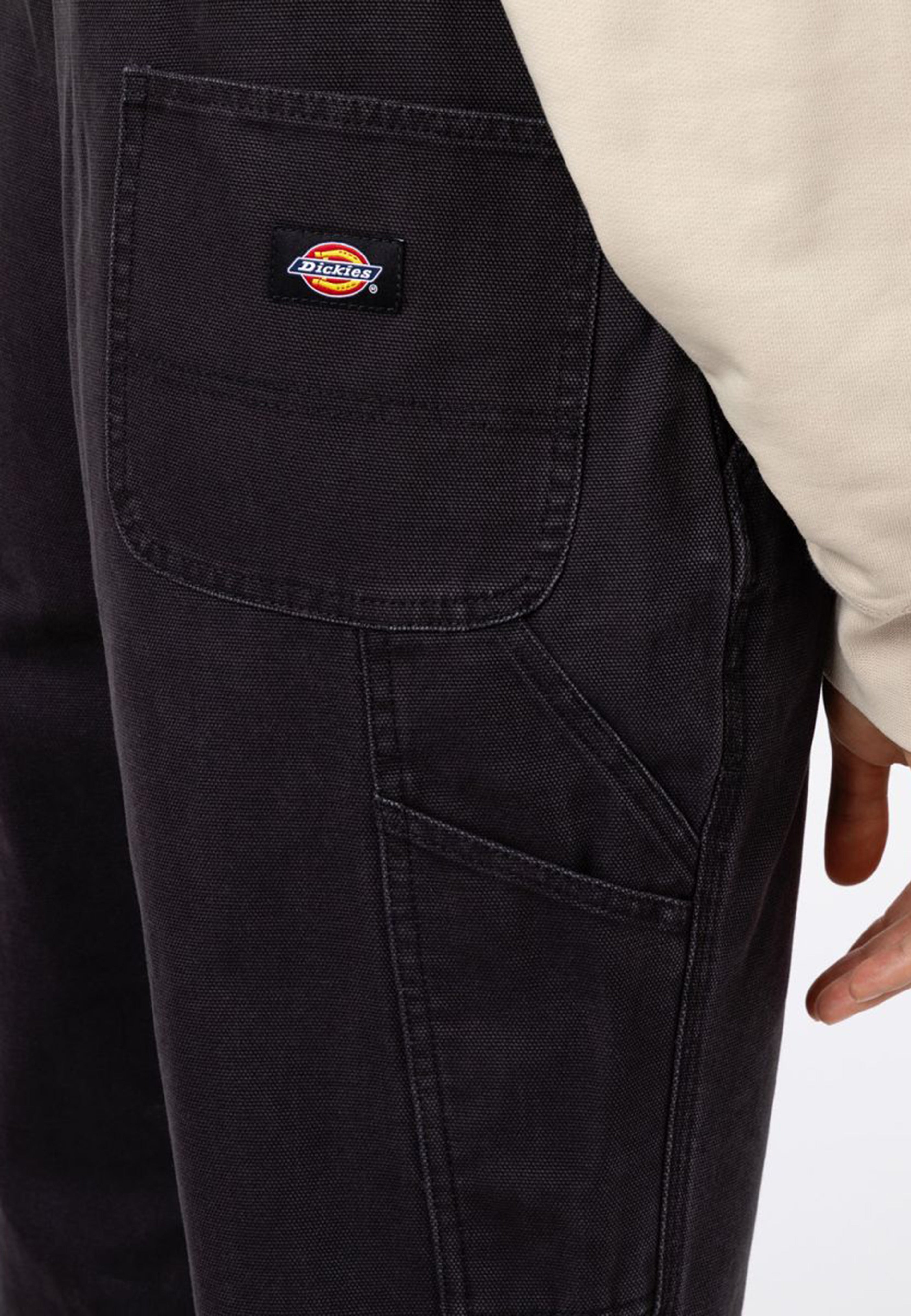 Dickies - W Duck Canvas Bib Stone Washed Black - Dungarees | Women-Image
