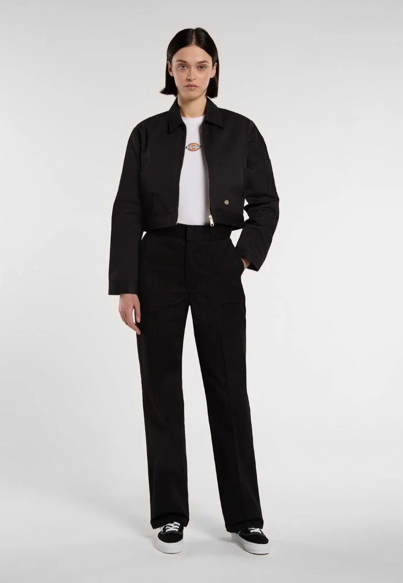 Dickies W Lined Eisenhower Crop Rec Black Chaqueta