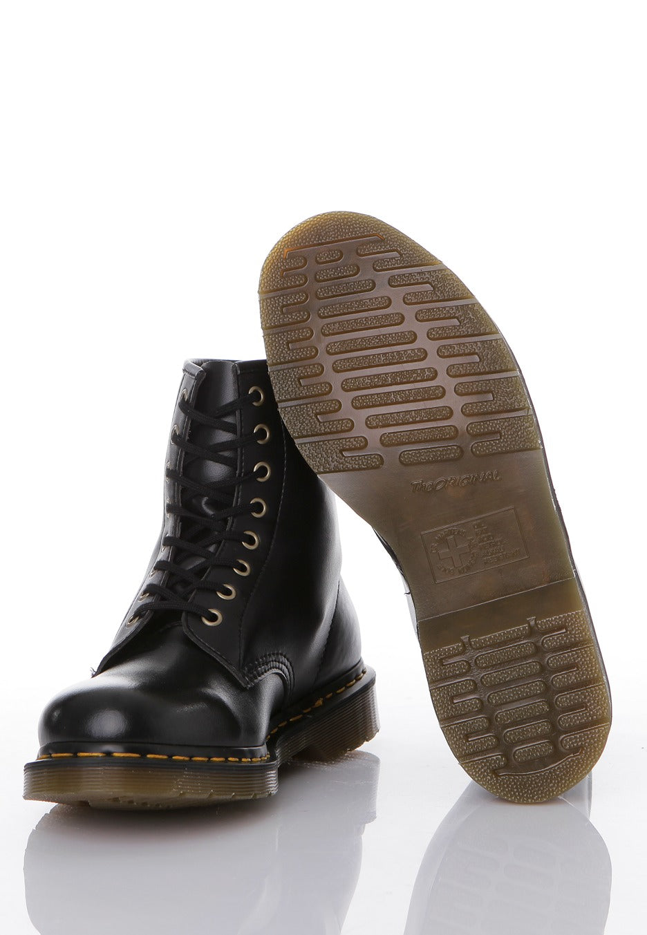 Dr. Martens - Vegan 1460 Black Felix Rub Off - Shoes | Neutral-Image