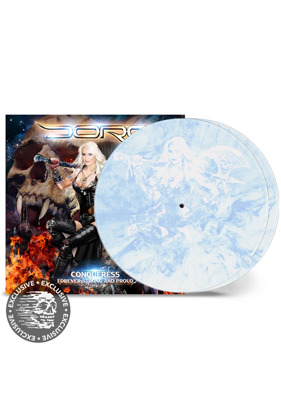 Doro - Conqueress: Forever Strong And Proud Ltd. White/Blue - Marbled 2 Vinyl