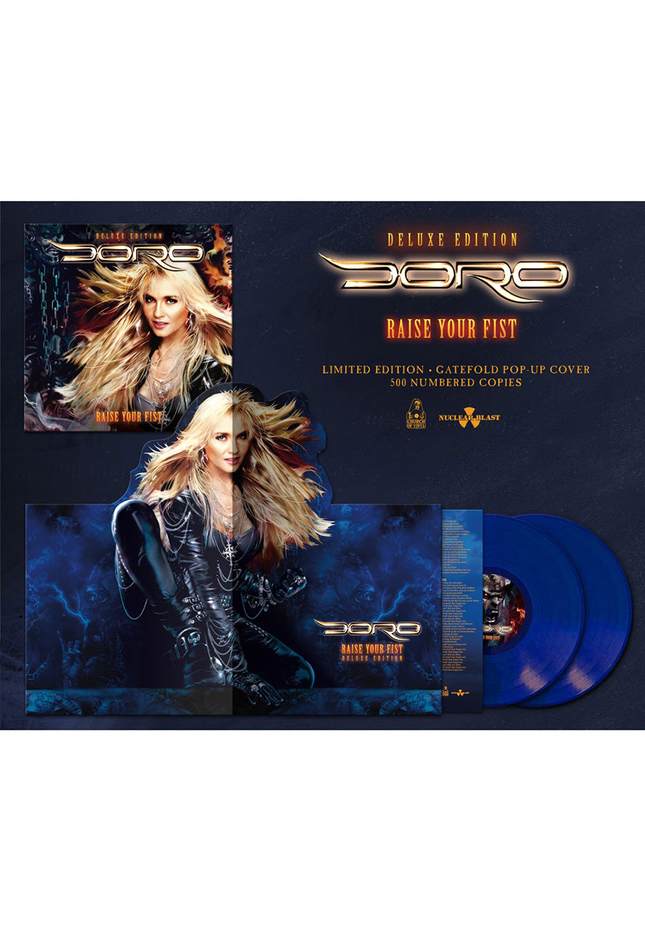 Doro - Raise Up Your Fist Pop-Up Clear Blue - Colored Vinyl