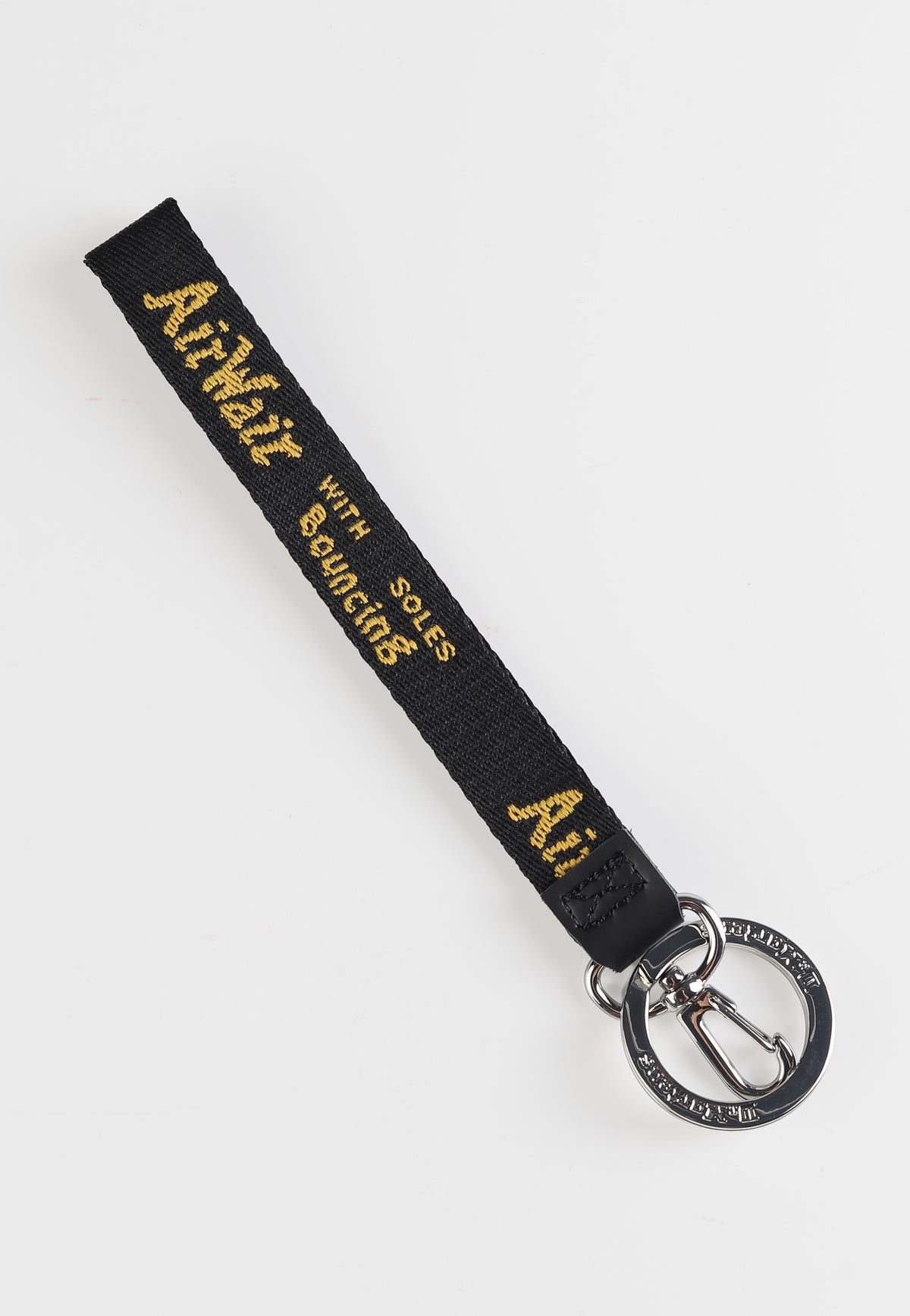 Dr. Martens Logo Wristlet Jacquard Webbing Black Lanyard
