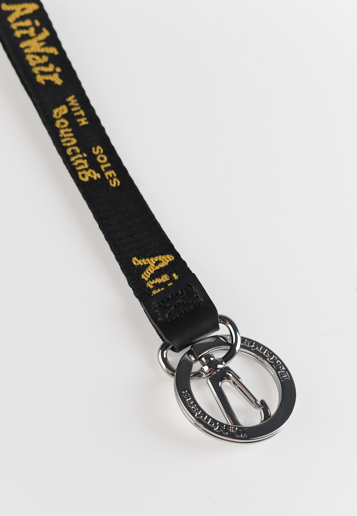 Dr. Martens Logo Wristlet Jacquard Webbing Black Lanyard
