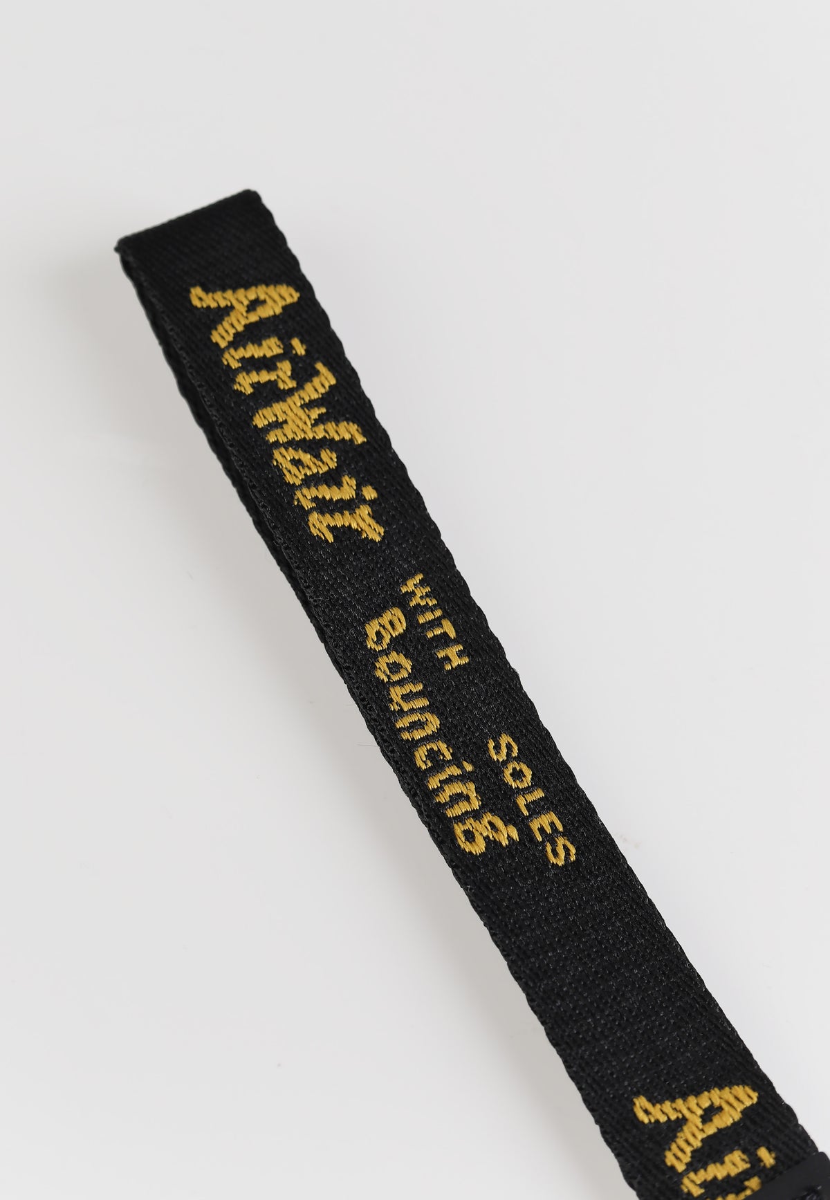 Dr. Martens Logo Wristlet Jacquard Webbing Black Lanyard