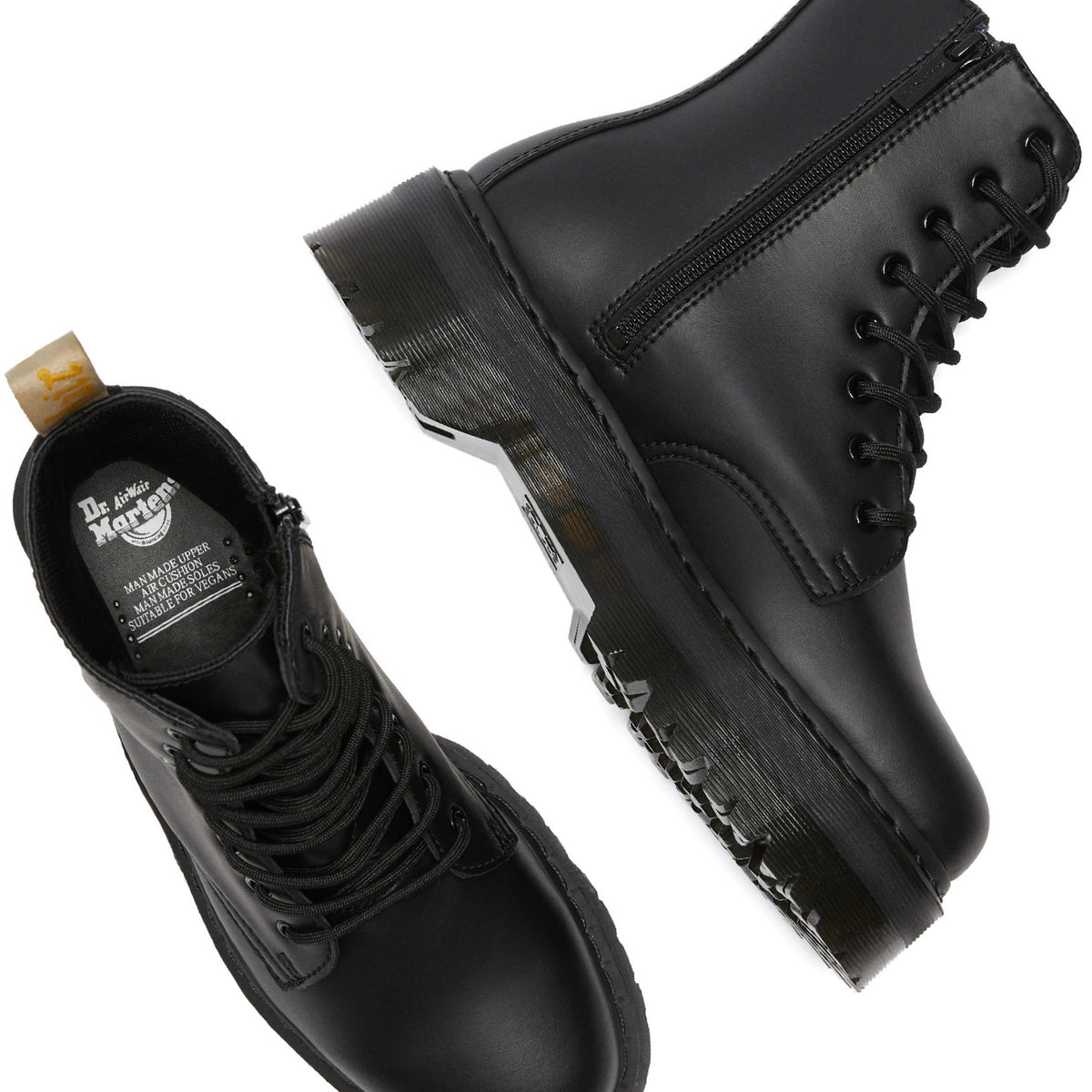 Dr. Martens ブラックシューズ 29cm Dr. Martens - Vegan Jadon II Mono Black Felix Rub Off Black