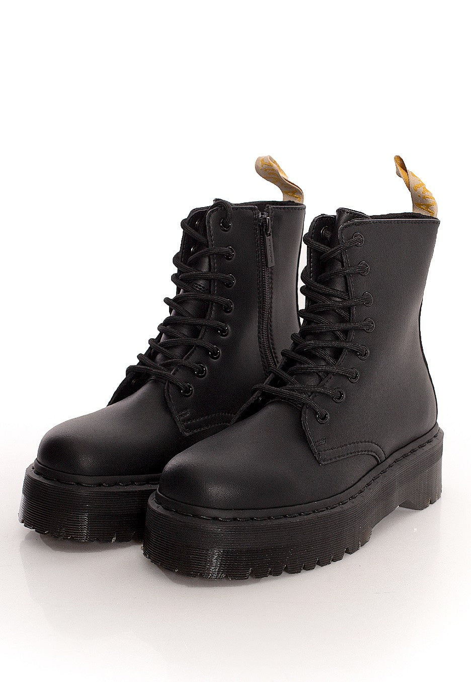 靴 dr.martens UK7 mono Dr. Martens - Vegan Jadon II Mono Black Felix Rub Off Black