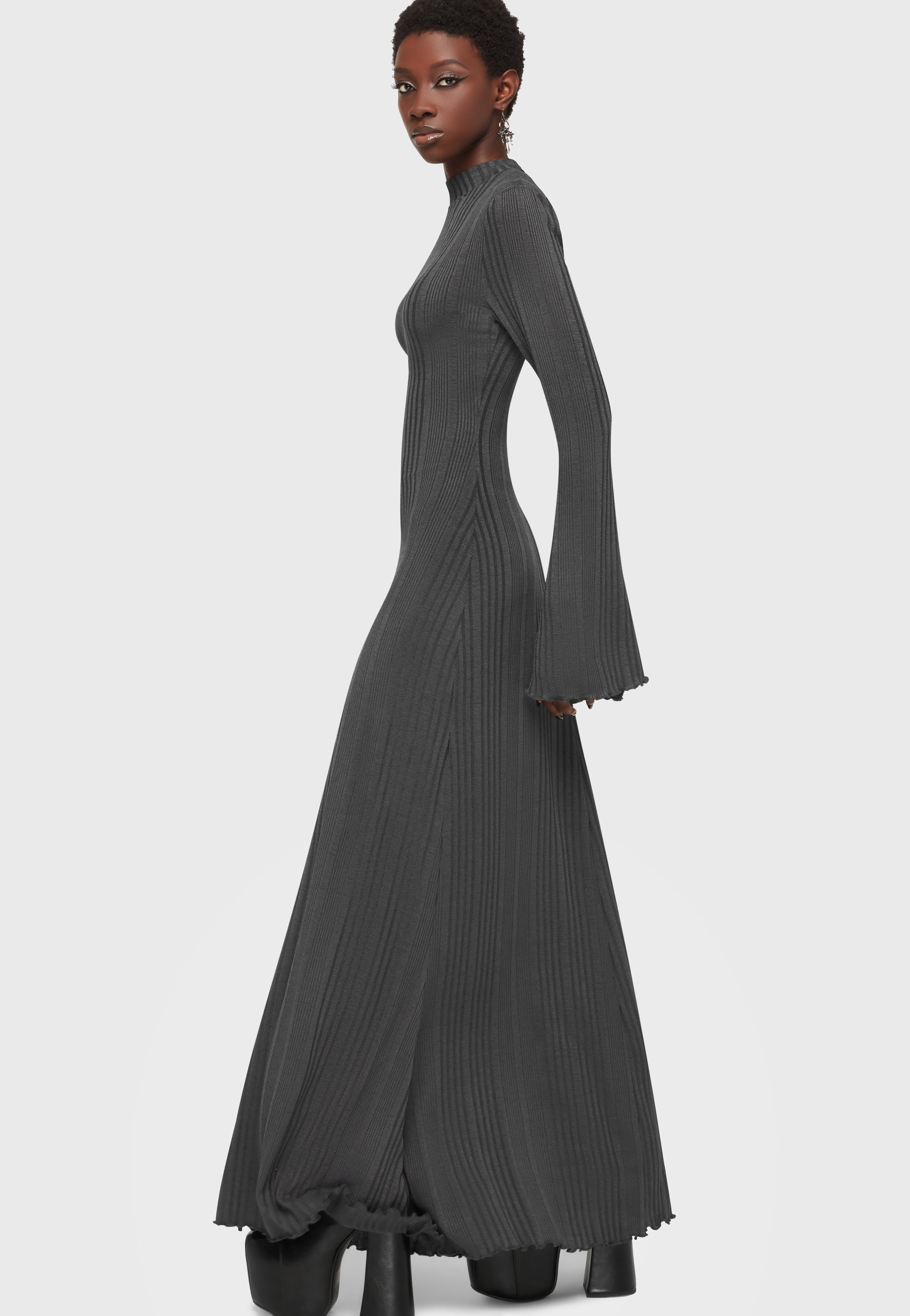 Killstar x Motionless In White - Drenched in Grief Grey - Dress | Women-Image