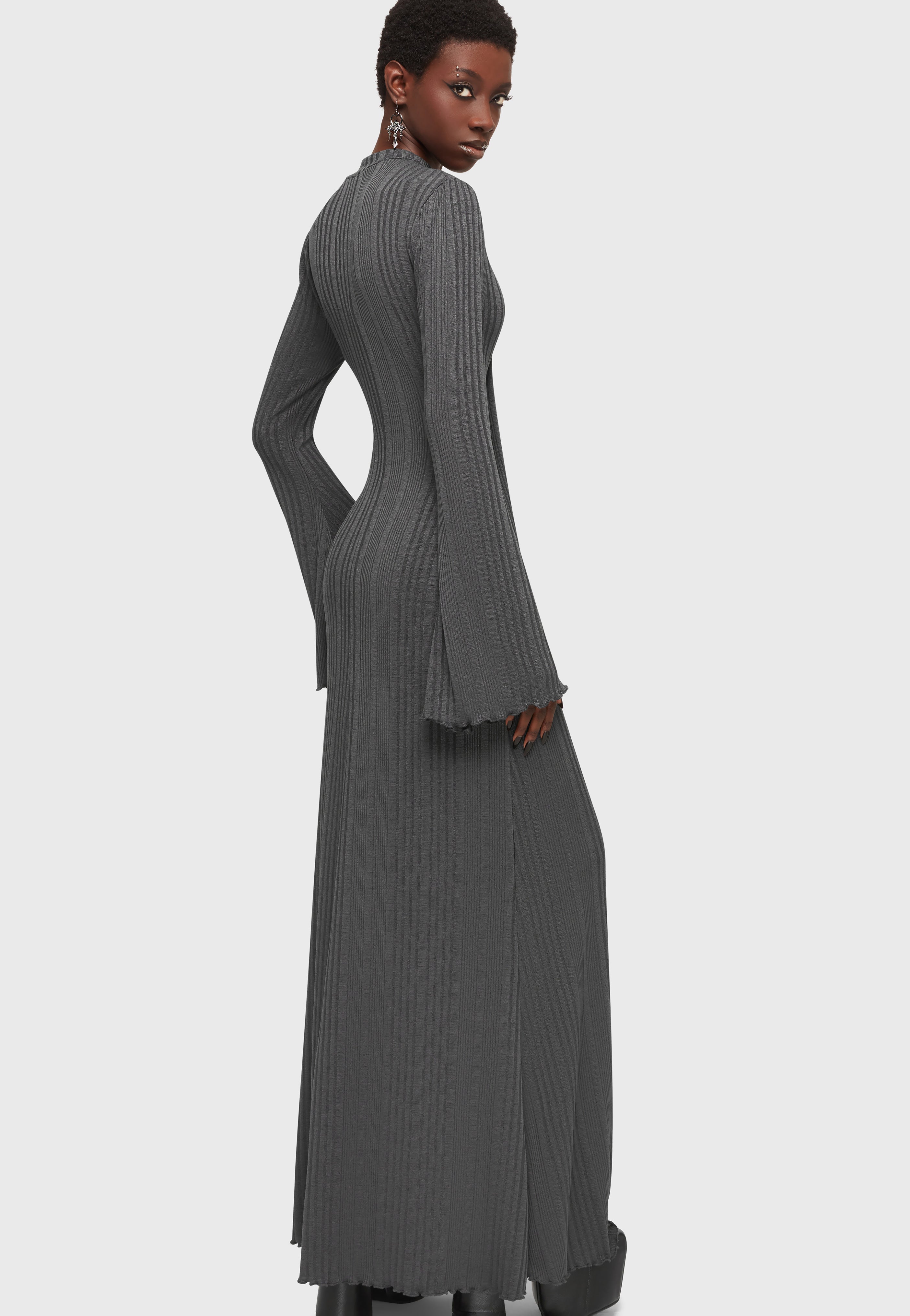 Killstar x Motionless In White - Drenched in Grief Grey - Dress | Women-Image