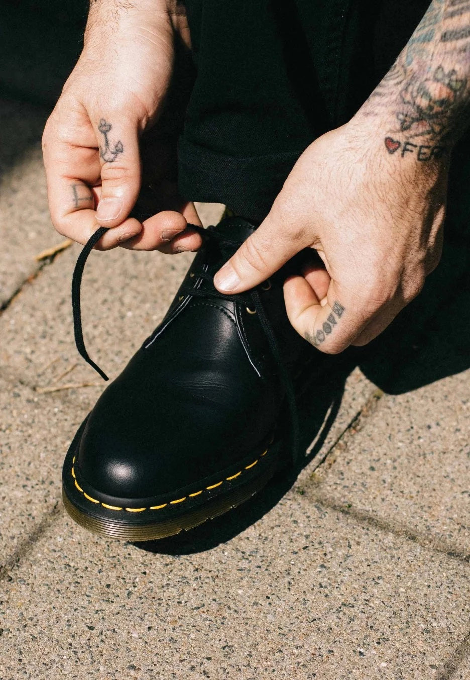 Dr. Martens - Vegan 1461 Black Felix Rub Off - Shoes | Nuclear Blast