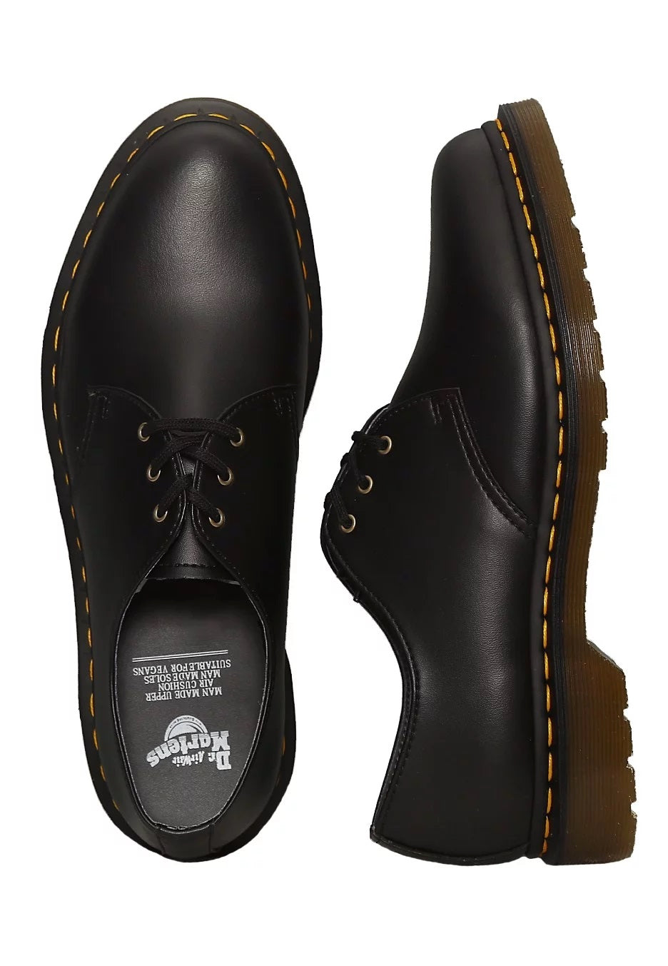 Dr. Martens - Vegan 1461 Black Felix Rub Off - Girl Shoes