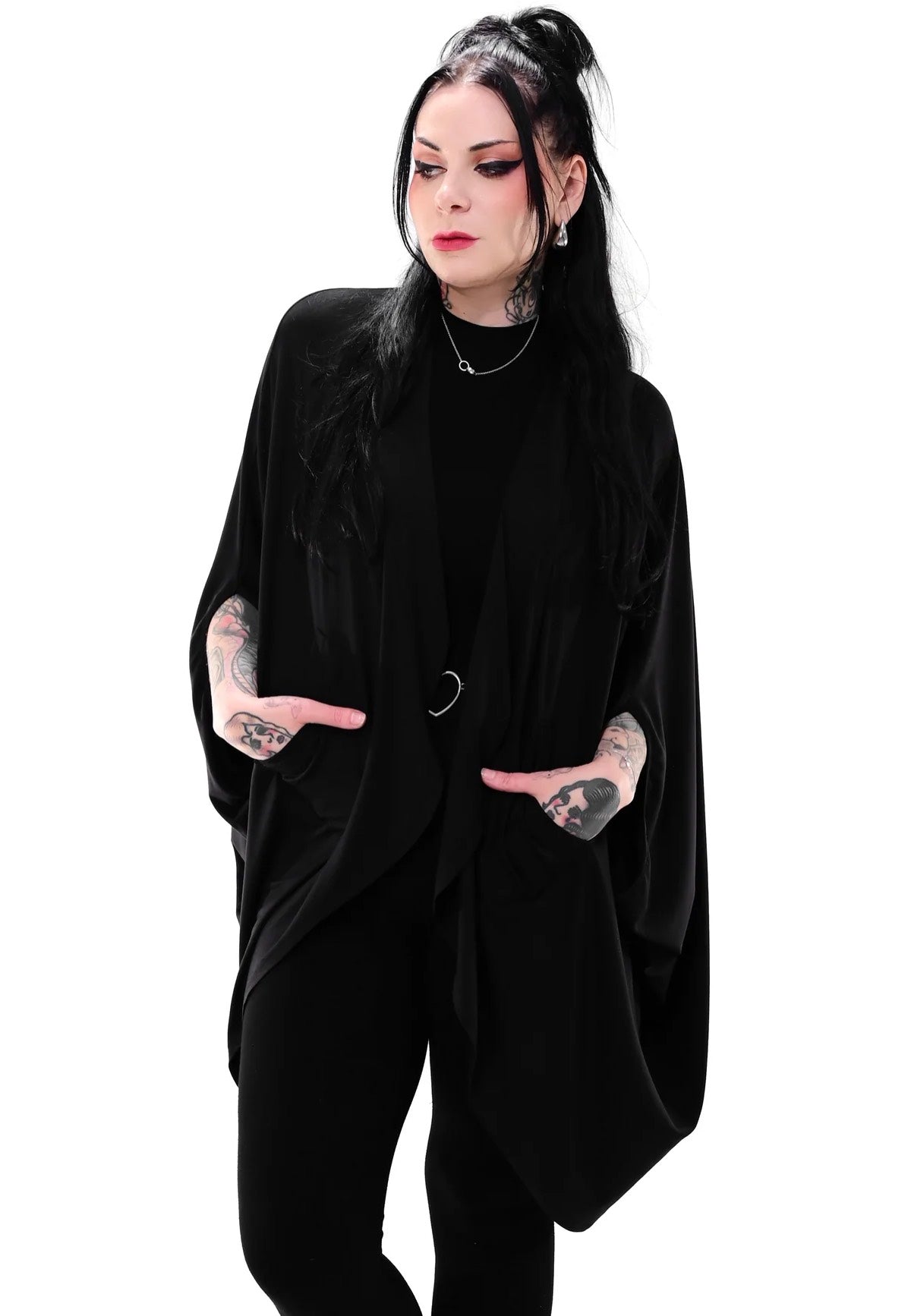Foxblood - Batty Oversized Black - Cardigan | Women-Image